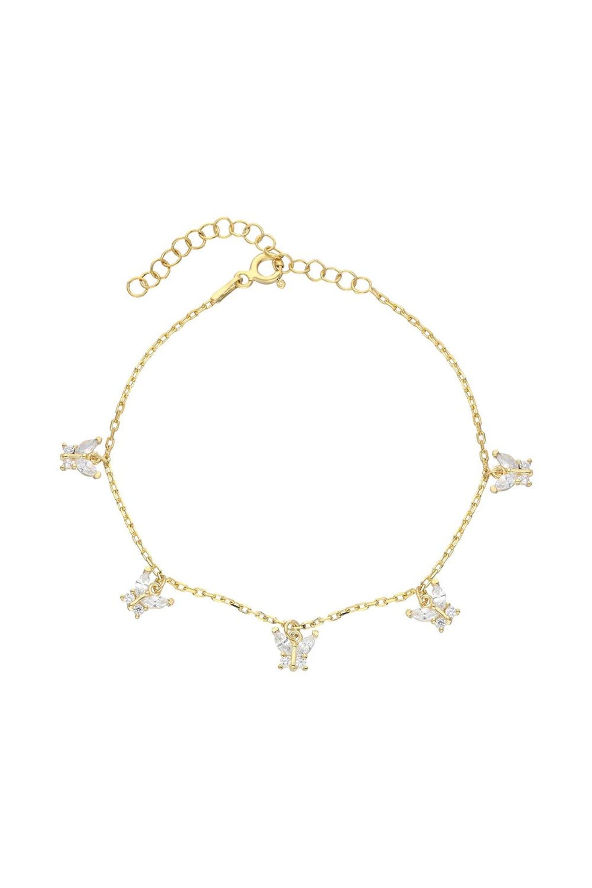 beonejewelry MİNİ TAŞLI BUTTERFLY BİLEKLİK | 925 GÜMÜŞ