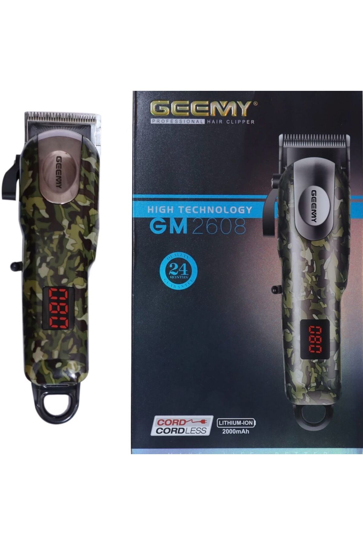 MACVI-Trimmer Macvi® GM 2608 cu afisaj LED - Functionare fara fir, 15 setari, 180 min functionare 3