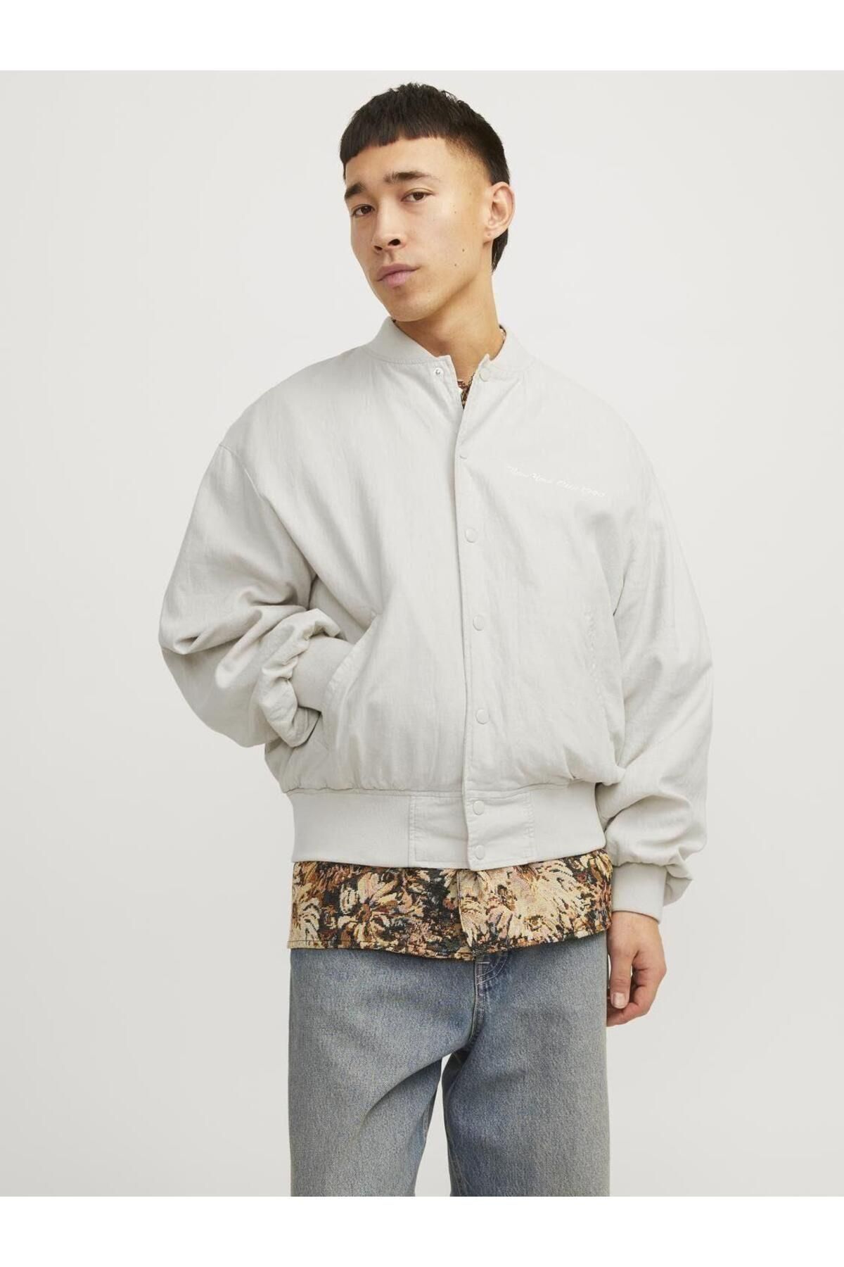 Jack & Jones JORFARO LINEN BOMBER JACKET 12253174-MO