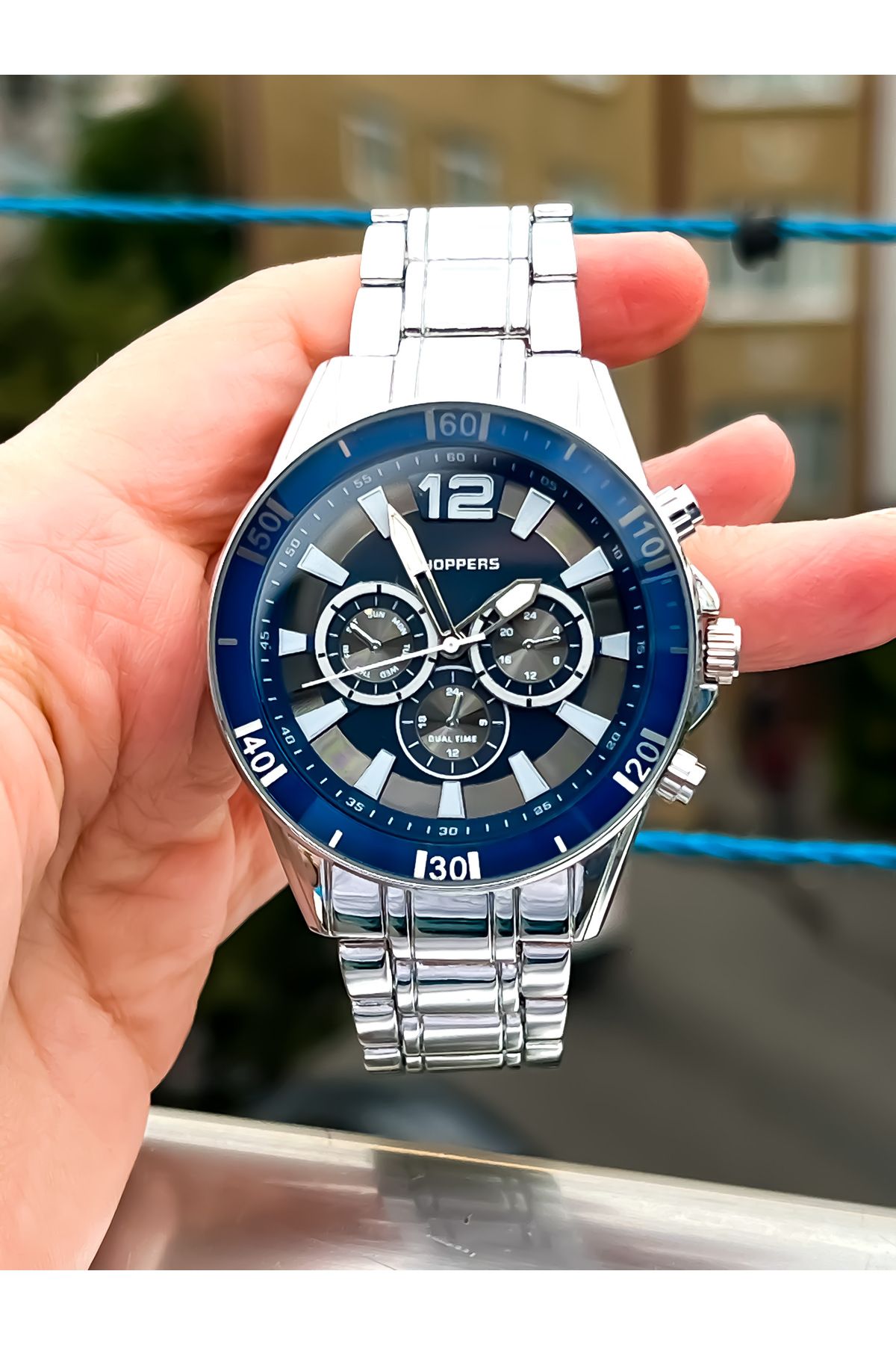 Choppers YENİ SEZON SPOR MODEL GÜMÜŞ RENK ERKEK KOL SAATİ BİLEKLİK HEDİYELİ BABALAR GÜNÜ HEDİYESİ