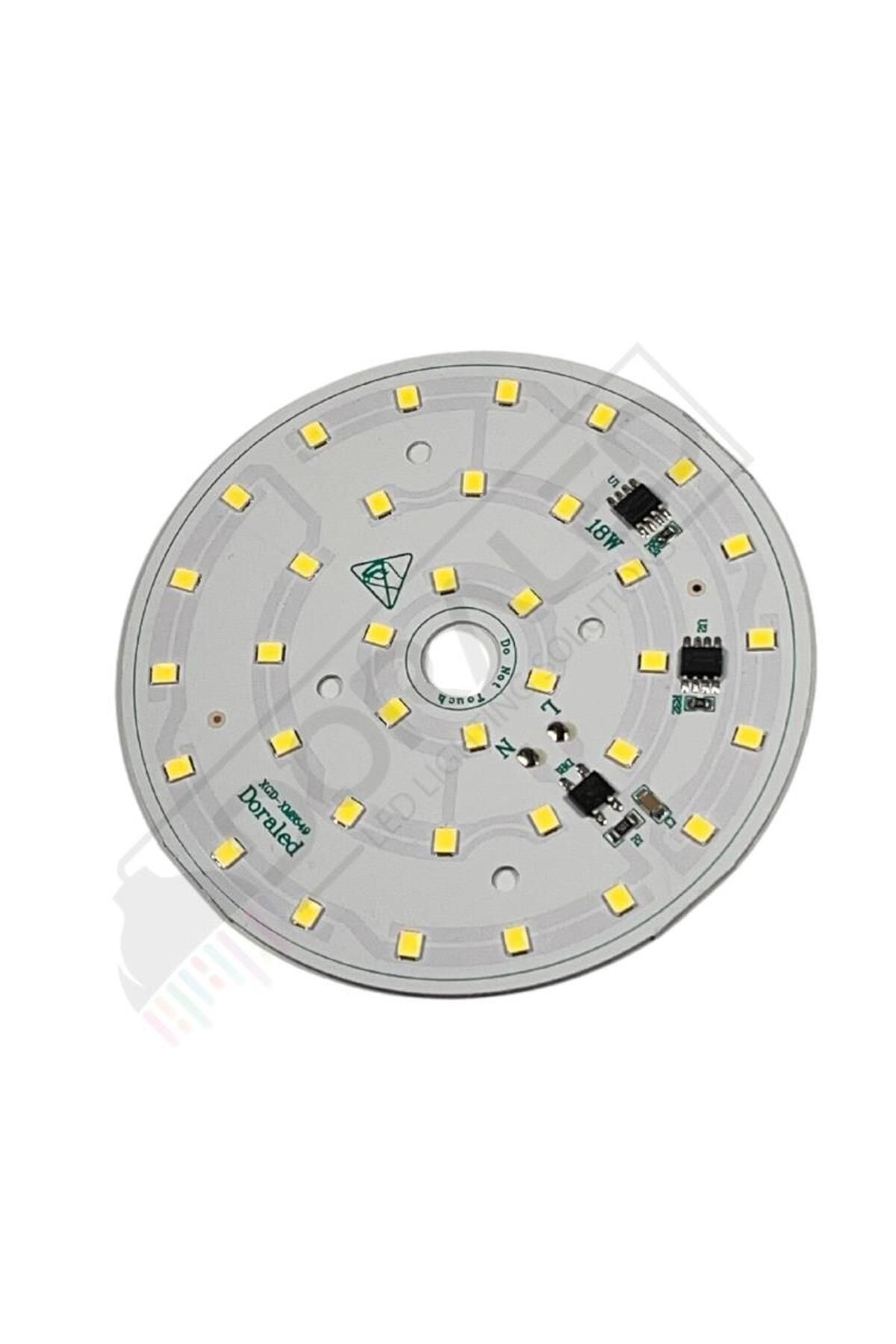 DORA LED 220Volt 18Watt Smd 5630 Ledli Led Modül Beyaz 10mm Delik Çaplı 220V 18W Avize Ledi 88MM