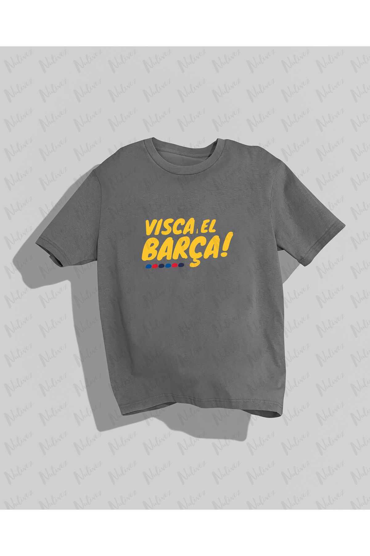 Nulivez Barcelona Tasarımı Baskılı Yüksek Kalite Kompakt Unisex Oversize T-Shirt