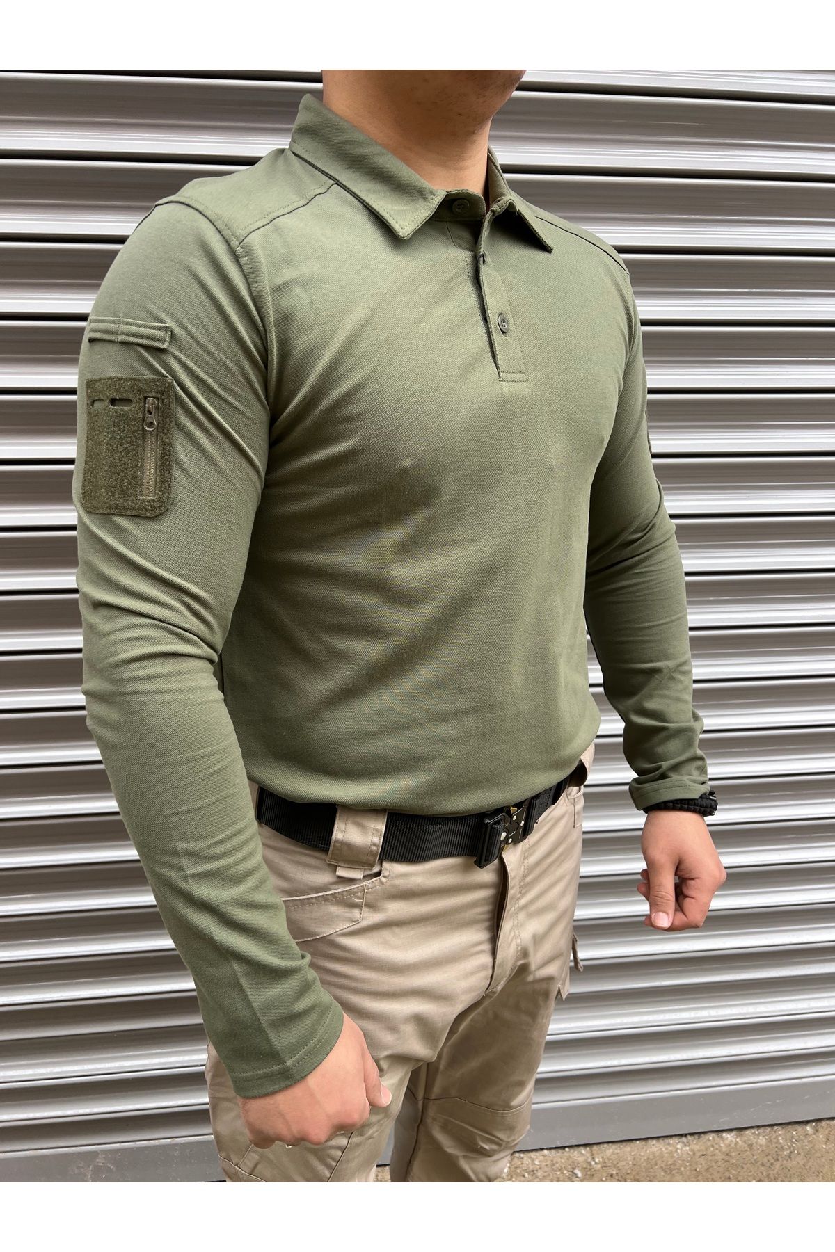 NkyÜniforma NKYStore Uzun Kollu Taktik Polo Tişört – Kol Cepli, Nefes Alır Kumaş (S-3XL)