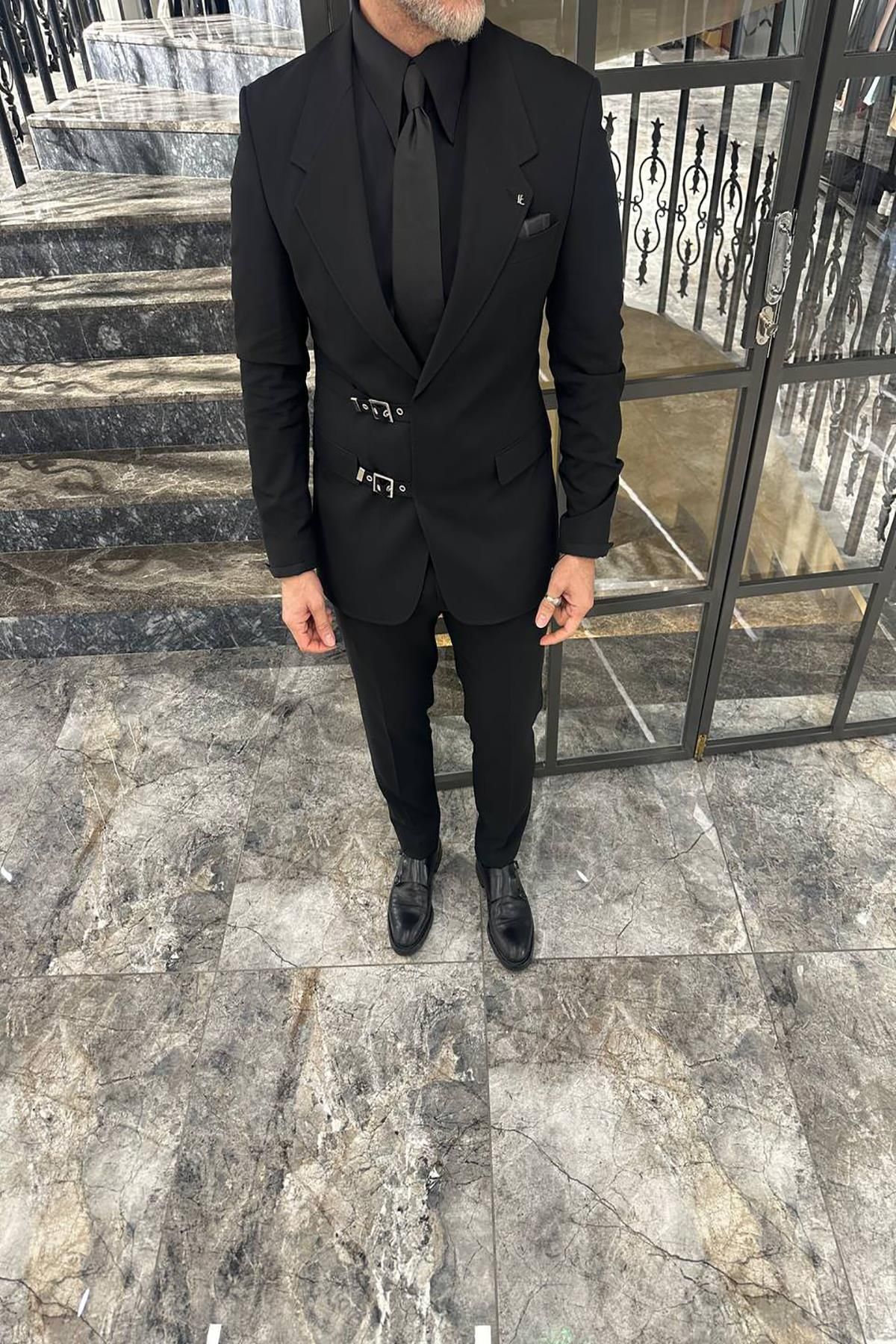 Fc Plus YANDAN ÇİFT TOKALI PREMİUM TAKIM ELBİSE