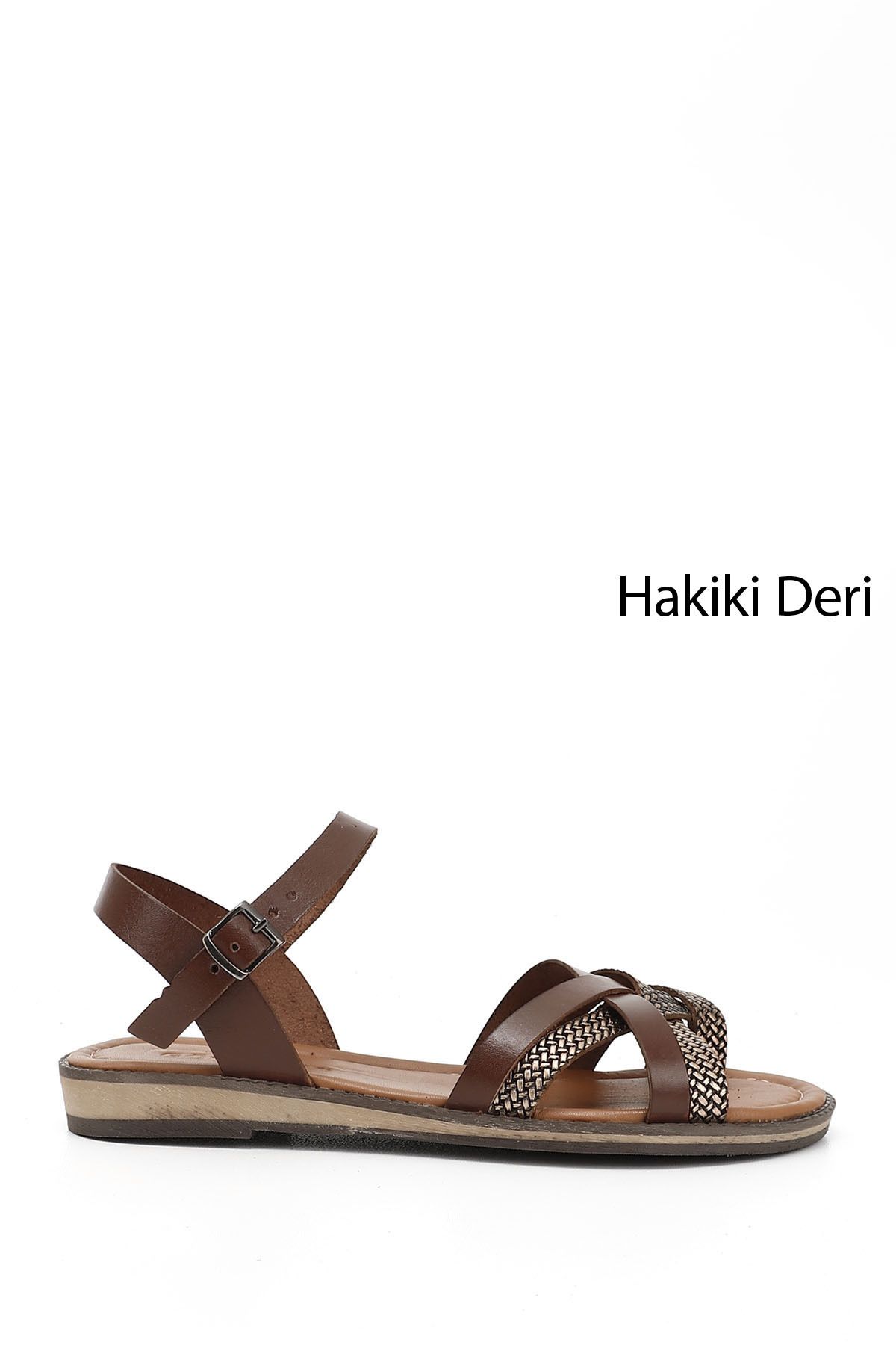 GÖNDERİ(R) Kadın / Kız Kahverengi Parmak Arası Hakiki Deri Sandalet