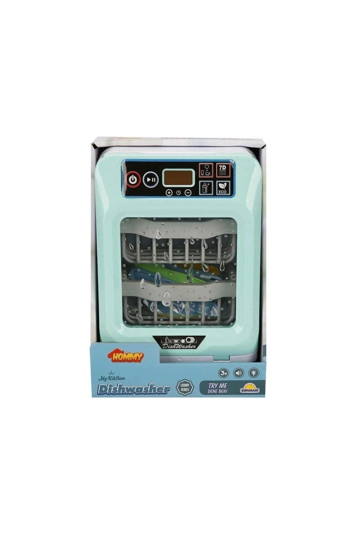 Eng Nessiworld 3012 Hommy Sesli ve Işıklı Yeşil Bulaşık Makinesi -Sunman