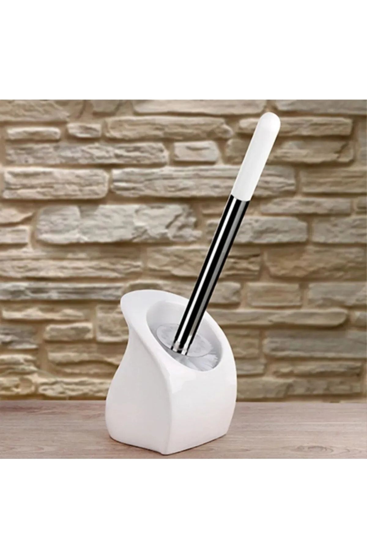 froyalife Fame Kitchen Seramik Beyaz Wc Tuvalet Klozet Fırçası Banyo Seti