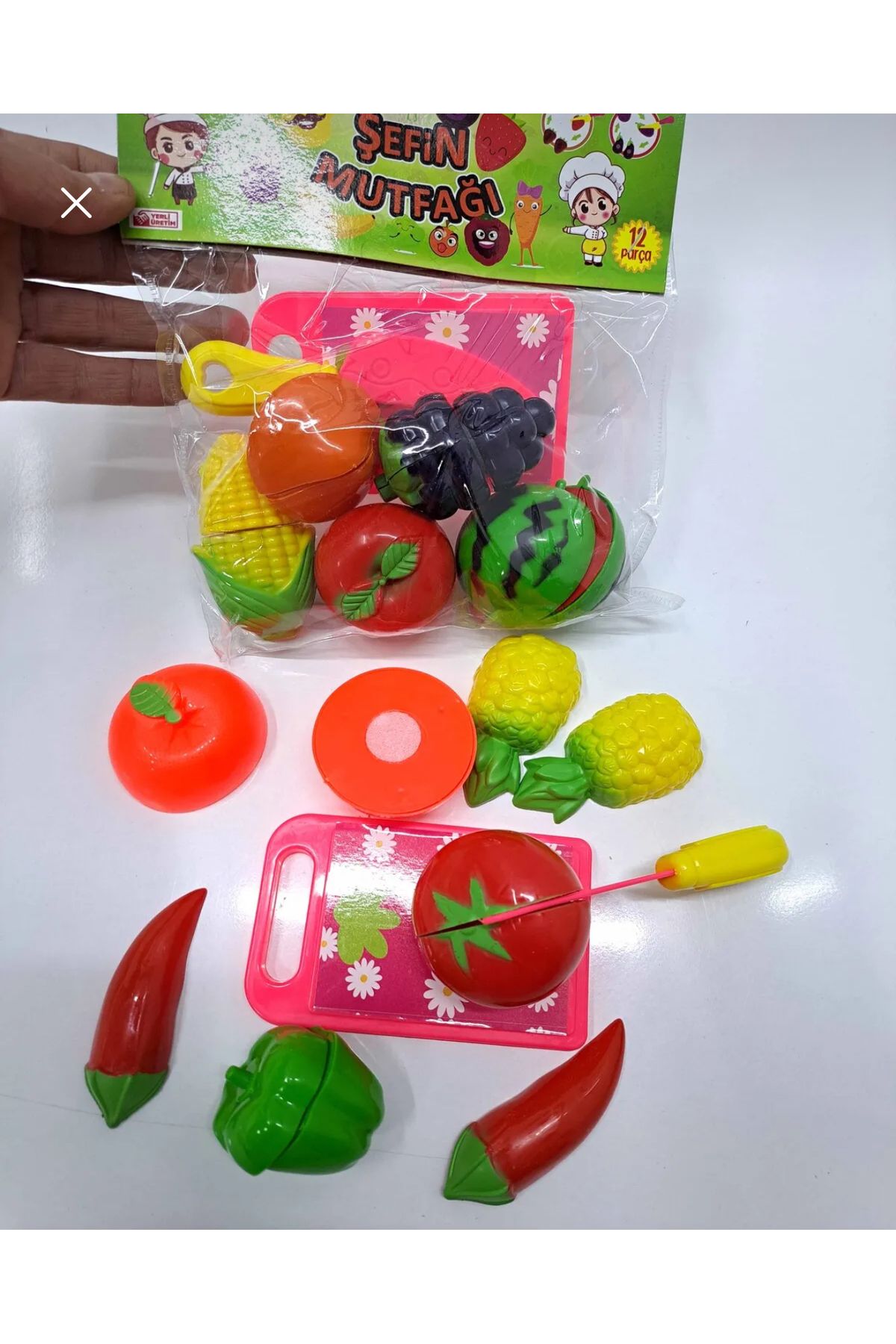ERTOYS STORE 12 parça meyve kesme mutfak seti eğitici oyuncak
