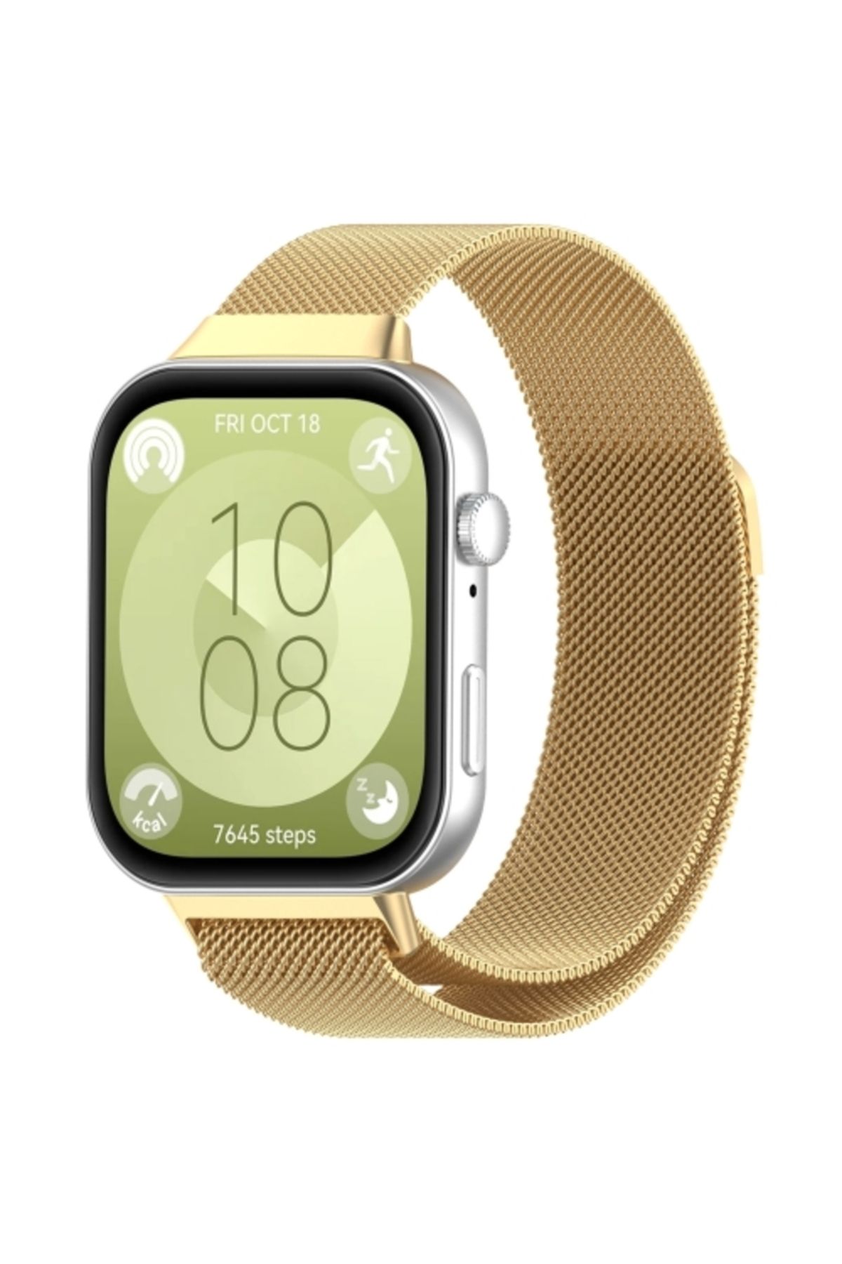 bbtech Huawei Watch Fit 3 / Fit 4 / Fit 4 Pro Uyum Metal Hasır Örgü Kordon Paslanmaz Milano Old Money Kayış