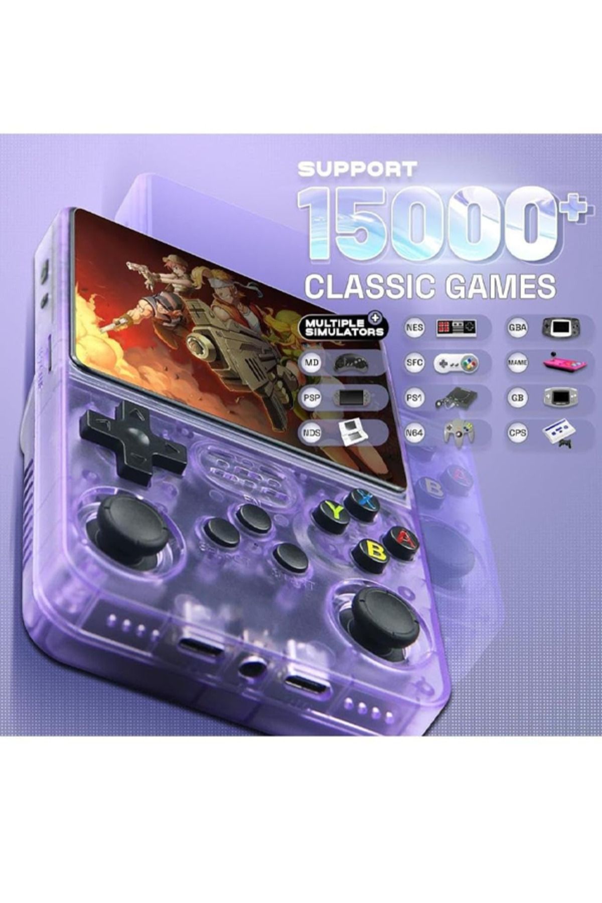 MACON-R36s Handheld Retro Game Console 64gb, 15000 Games, 3.5" Ips Screen, Linux System 3