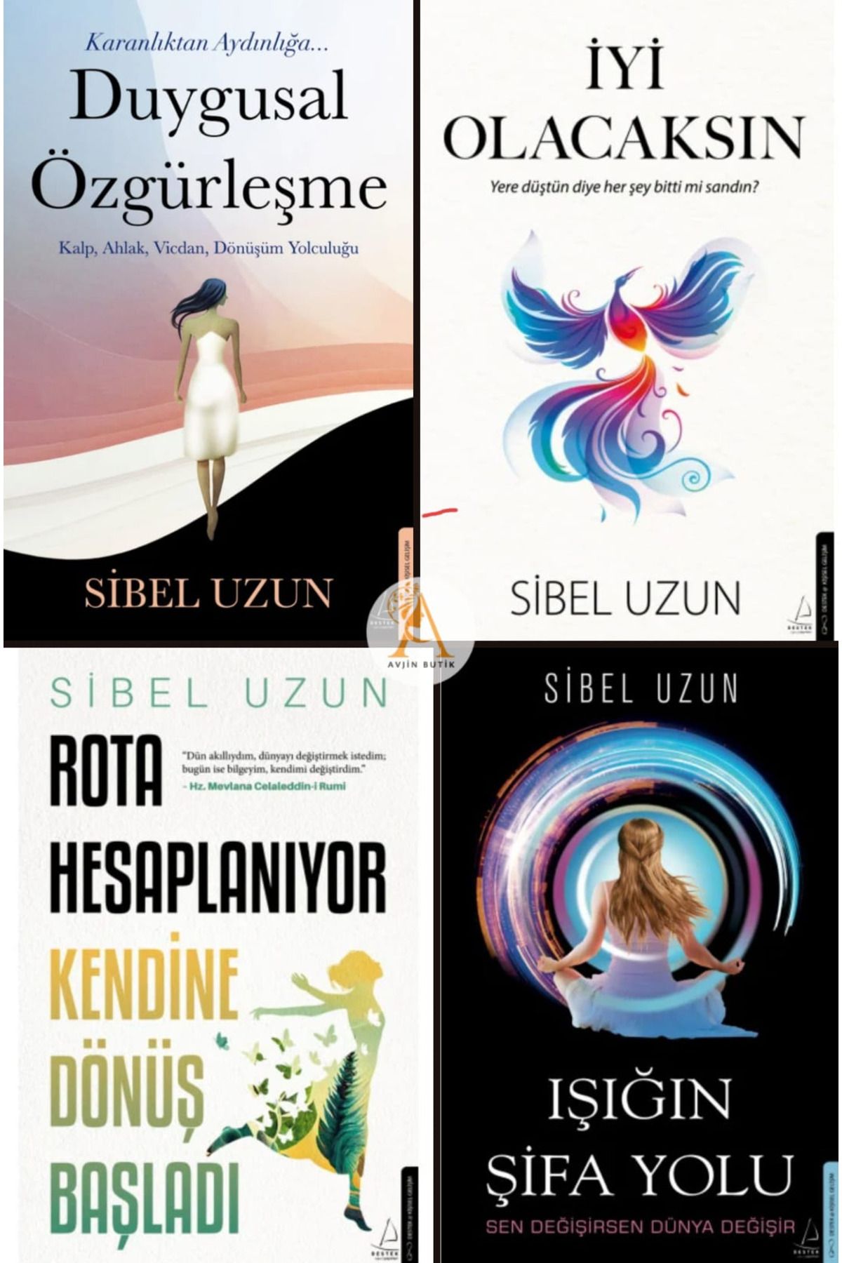 Destek Yayınları Sibel Uzun 4 Kitap Set/Duygusal Özgürleşme/İyi Olacaksın/Rota Hesaplanıyor/Işığın Şifa Yolu