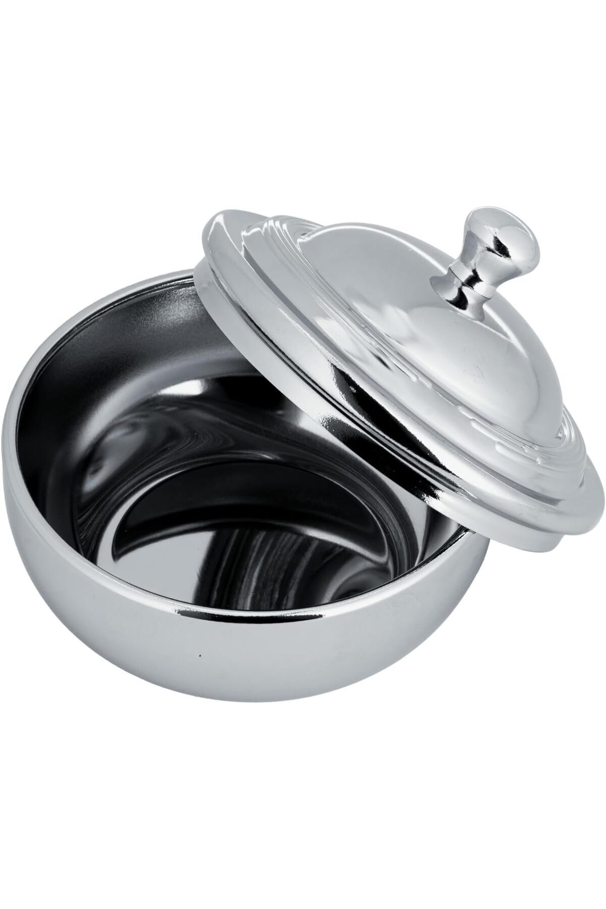 ALSAIF-Dates Bowl with lid, keeps the food inside fresh and clean, large, Chrome 4