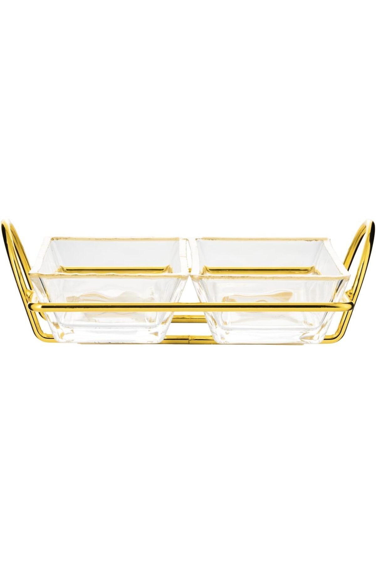 ALSAIF-Glass Serving Dishes With Handle, Set Of 2, K623053/3, Multi-color, By Al Saif 1