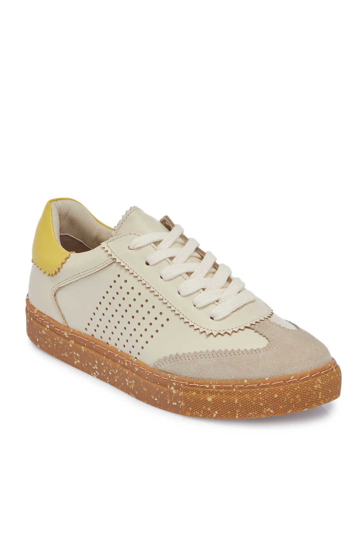 Tergan Beyaz Hakiki Deri Kadın Sneaker - K25I1AY68119-Q8F