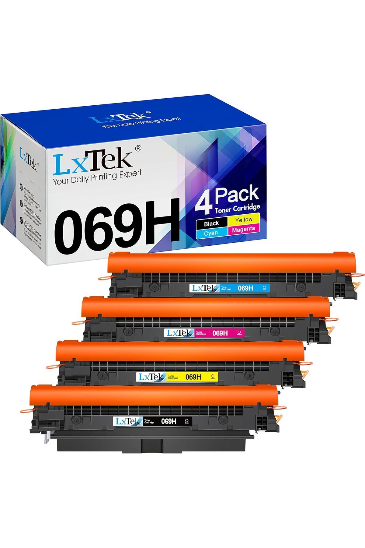 Canon ÇİPLİ Canon 069HToner 4 Pack for Canon ImageCLASS MF753Cdw MF751Cdw LBP674Cdw ÇİPLİ
