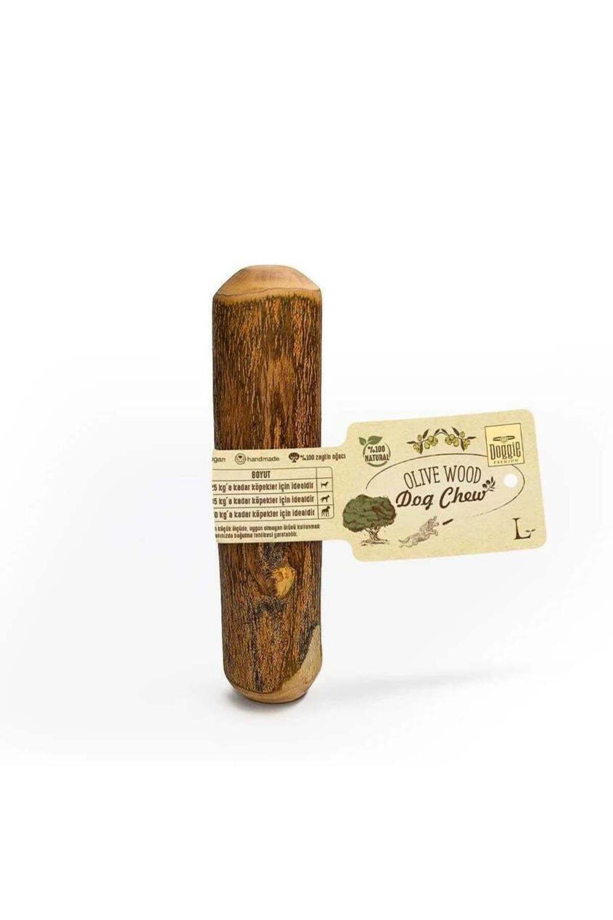 Vemora Doggie Doğal Zeytin Ağacı Çiğnenebilen Köpek Oyuncağı L 19 x 3,5 cm - 25 kg