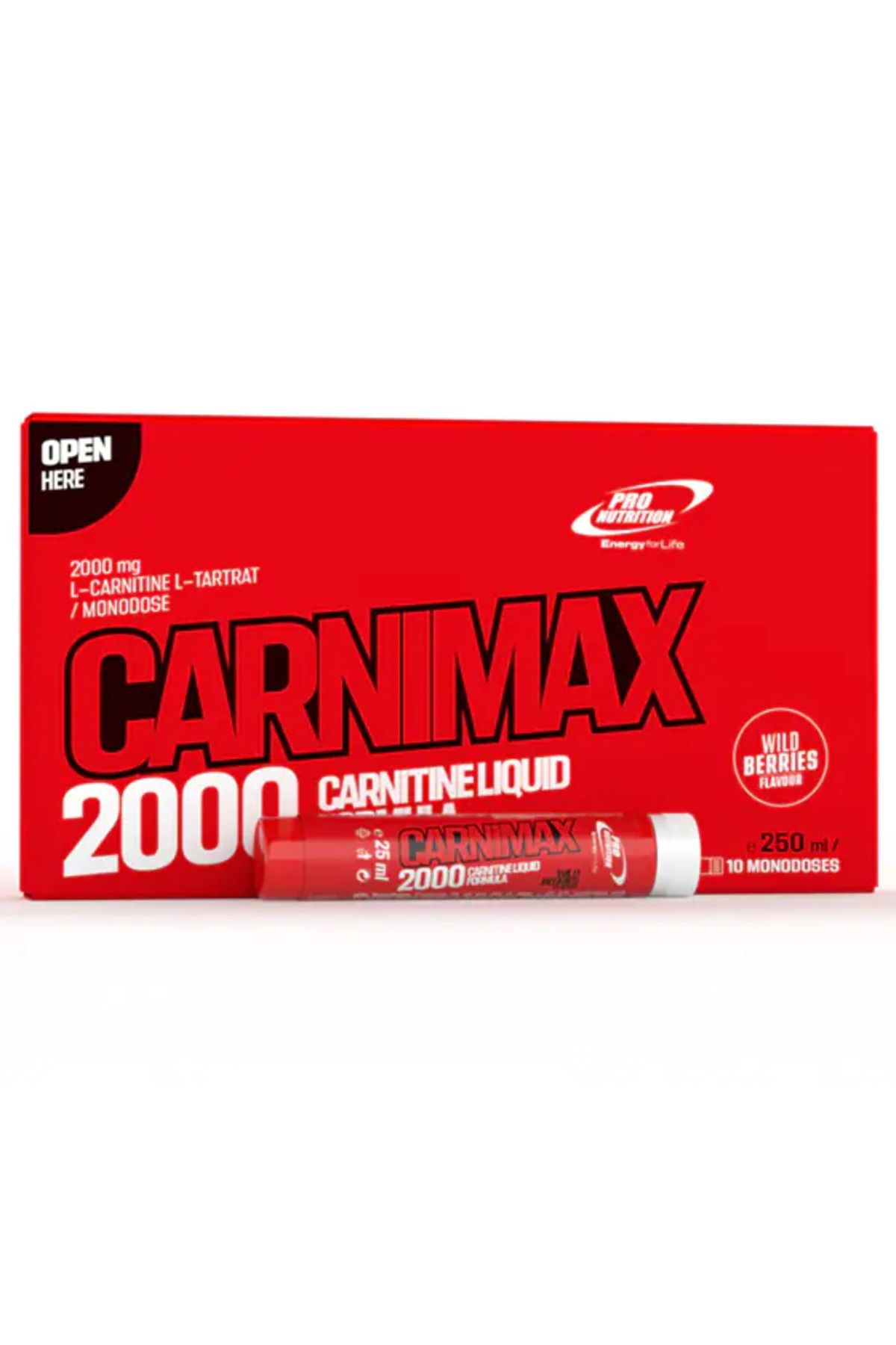 Pro Nutrition Carnitina Lichida, Carnimax 2000 Fructe De Padure 10 Monodoze X 25 Ml - One Size