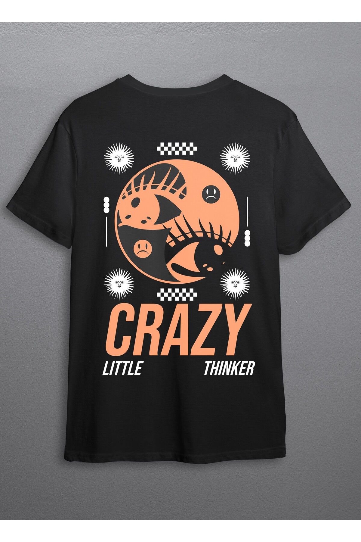 Huw Crazy Little Thinker Regular Unisex T-Shirt Sokak Modası
