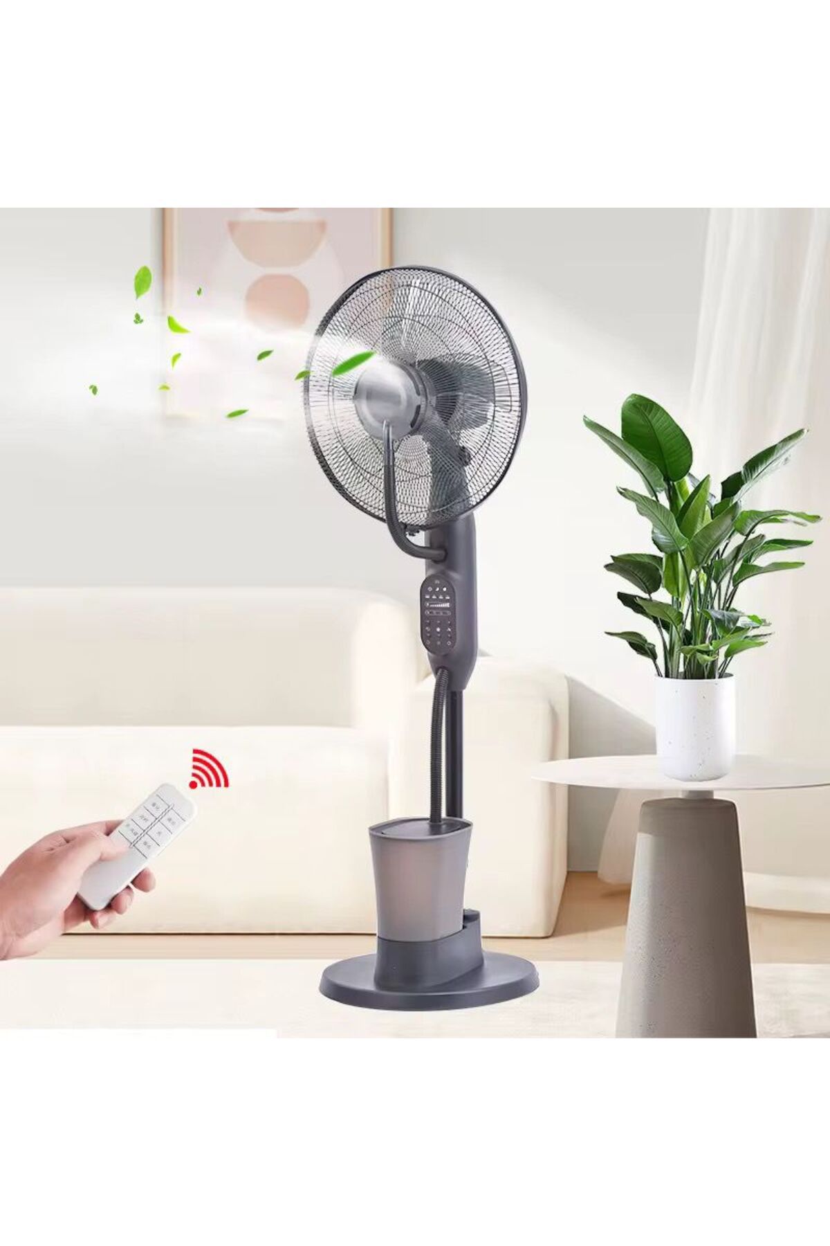 SMAYLİNG Buharlı Vantilatör 2.8L Su Deposu Sisleme & Soğutma 3 Hız Uzaktan Kumandalı Sessiz Fan