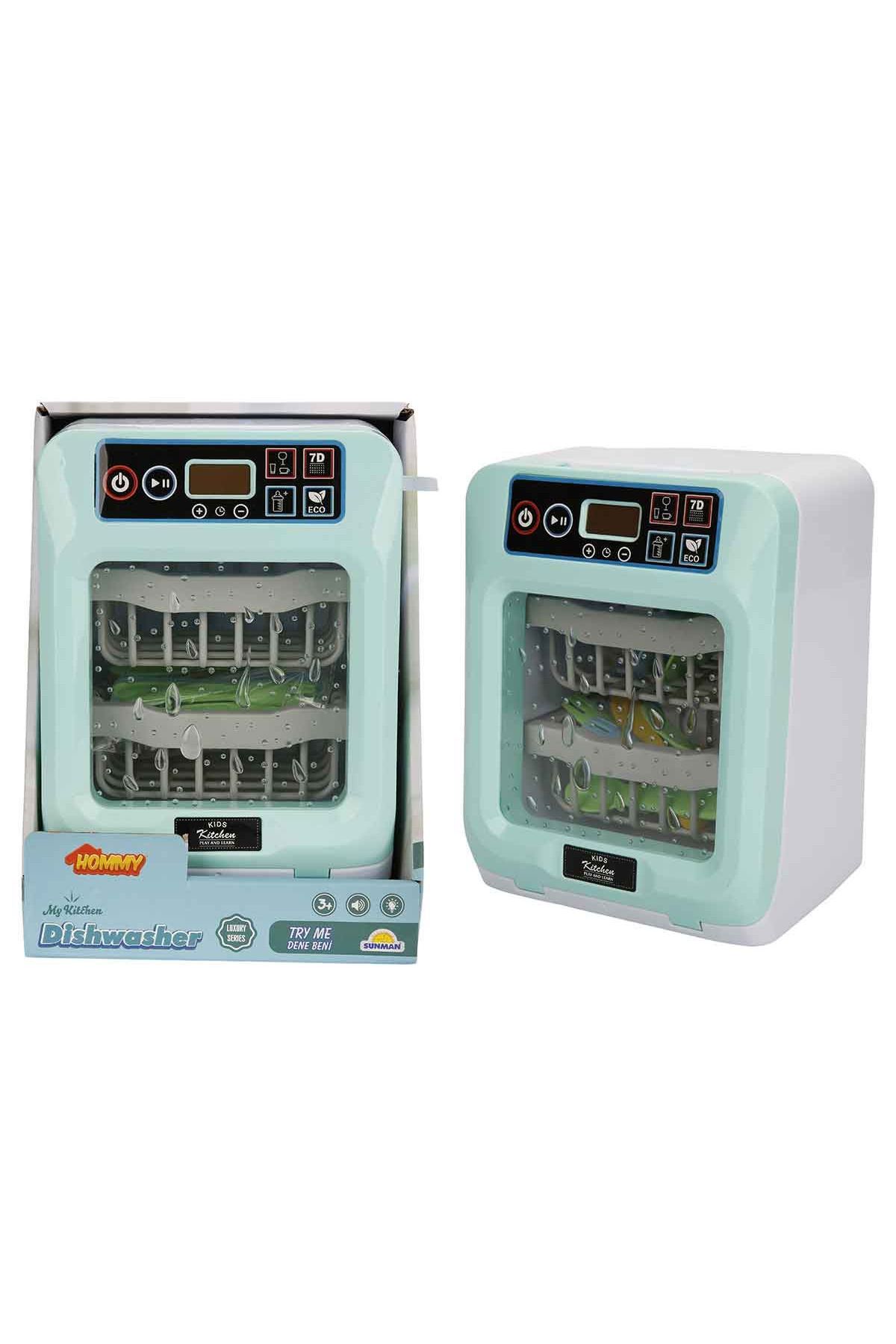 sunman oyuncak HOMMY DİSHWASHER BULAŞIK MAKİNESİ EV ALETİ SESLİ IŞIKLI PİLLİ 3+