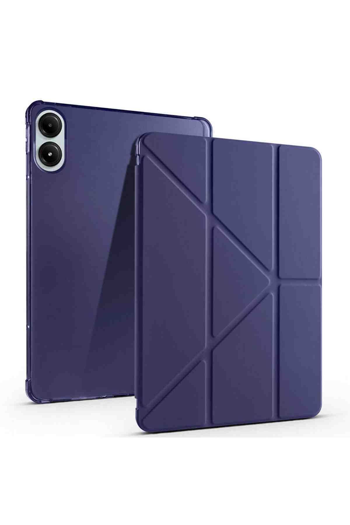 Fuchsia Honor Pad V9 Uyumlu 11.5 inç Kalem Bölmeli Trifolding Tablet Kılıfı