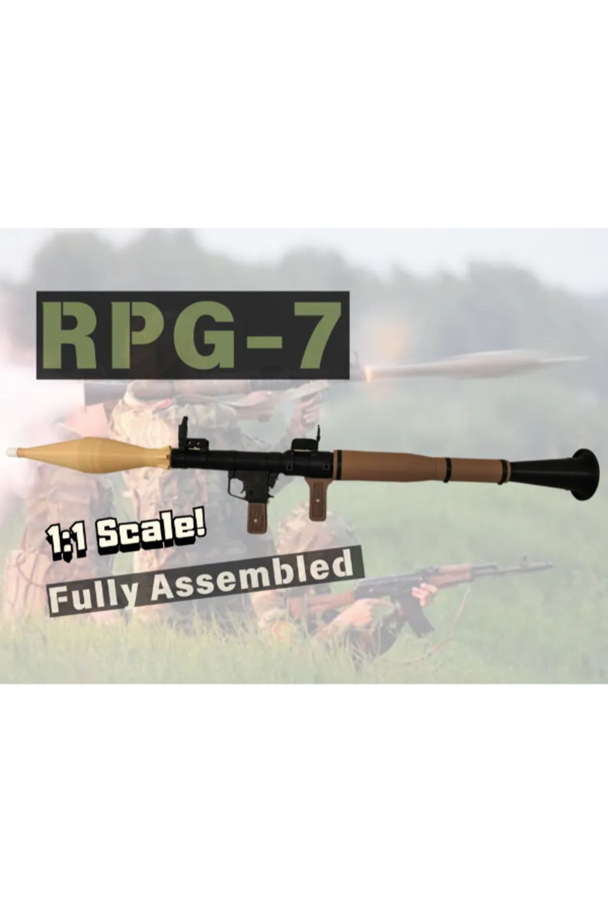 3d model s Tam Montajlı RPG-7 Oyuncak Roketatar Model Kiti – Özgün Tasarım 3D Baskı