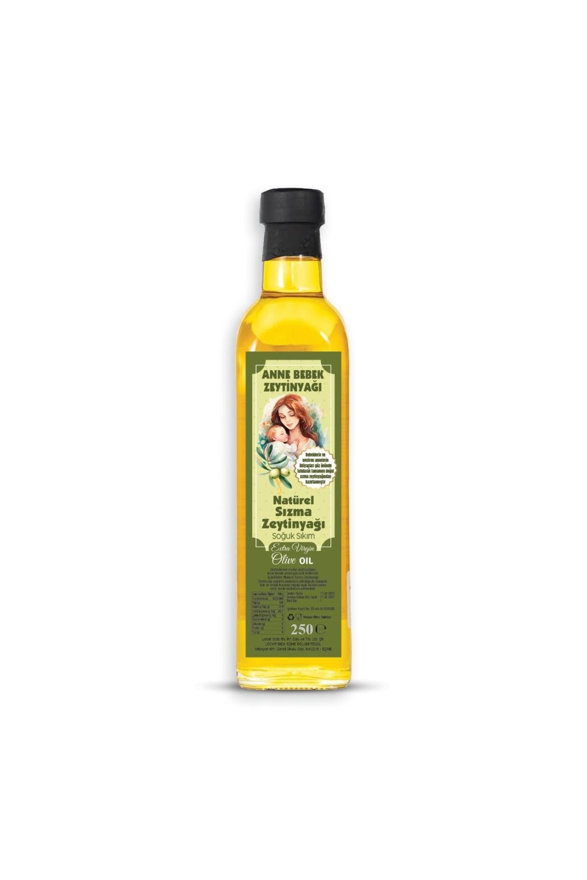 Zeytinderesi Anne Bebek Serisi Natürel Zeytinyağı 250 ML