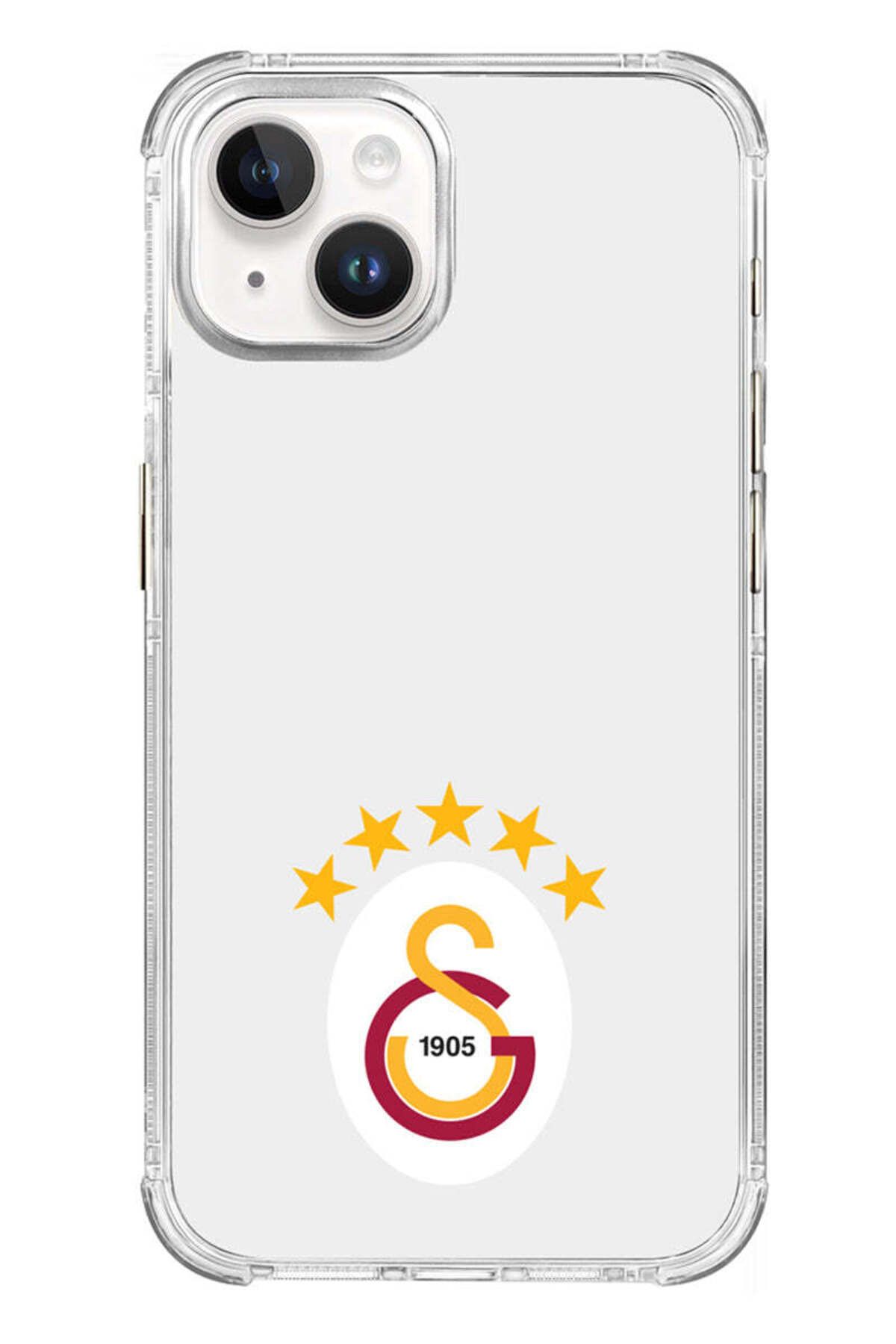 Galatasaray iPhone 15 Pro Uyumlu Galatasaray 5 Yıldız Arma Lisanslı Telefon Kılıfı