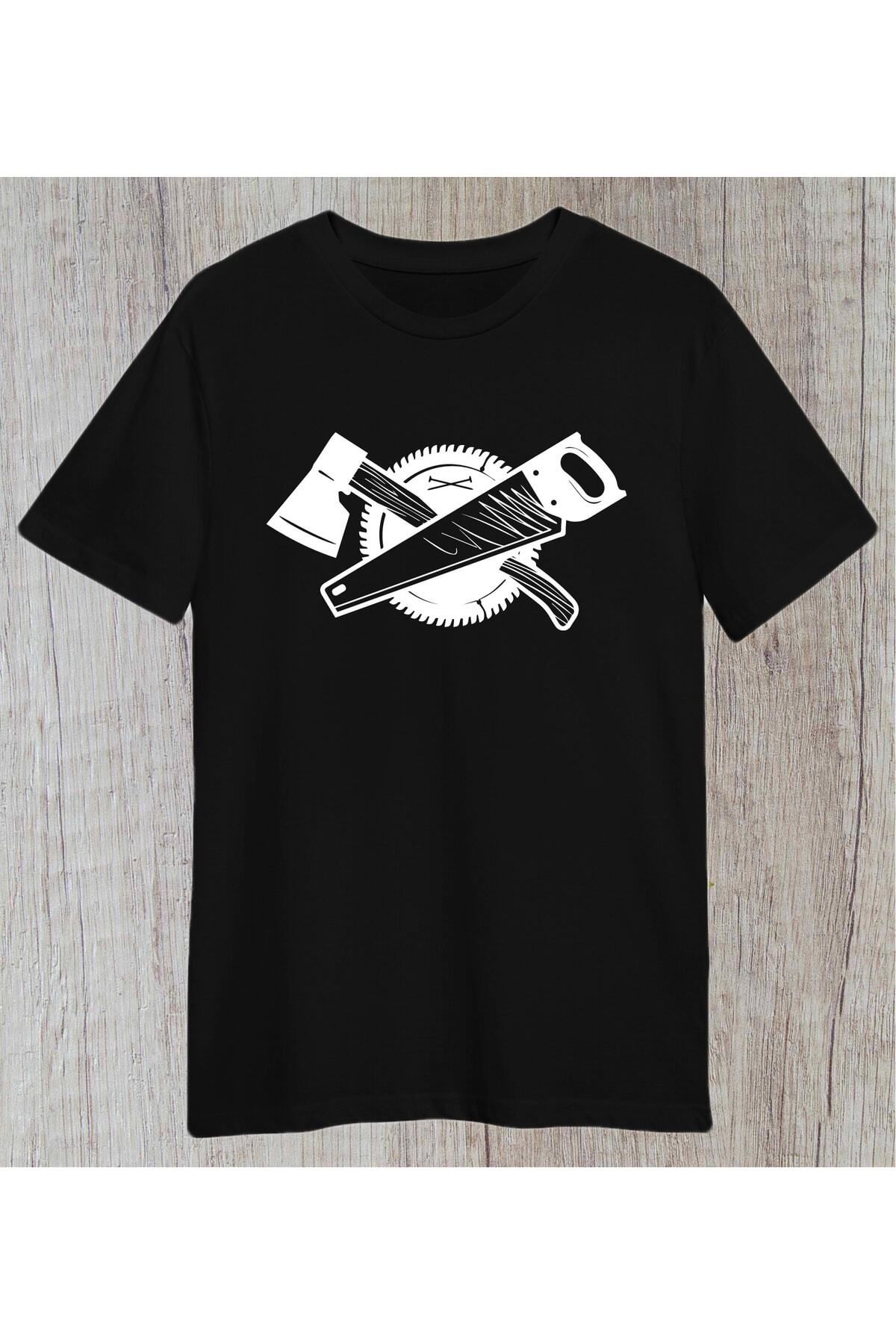 donamod Usta Balta Testere Marangoz Tasarımlı Işçi Unisex Regular Tshirt