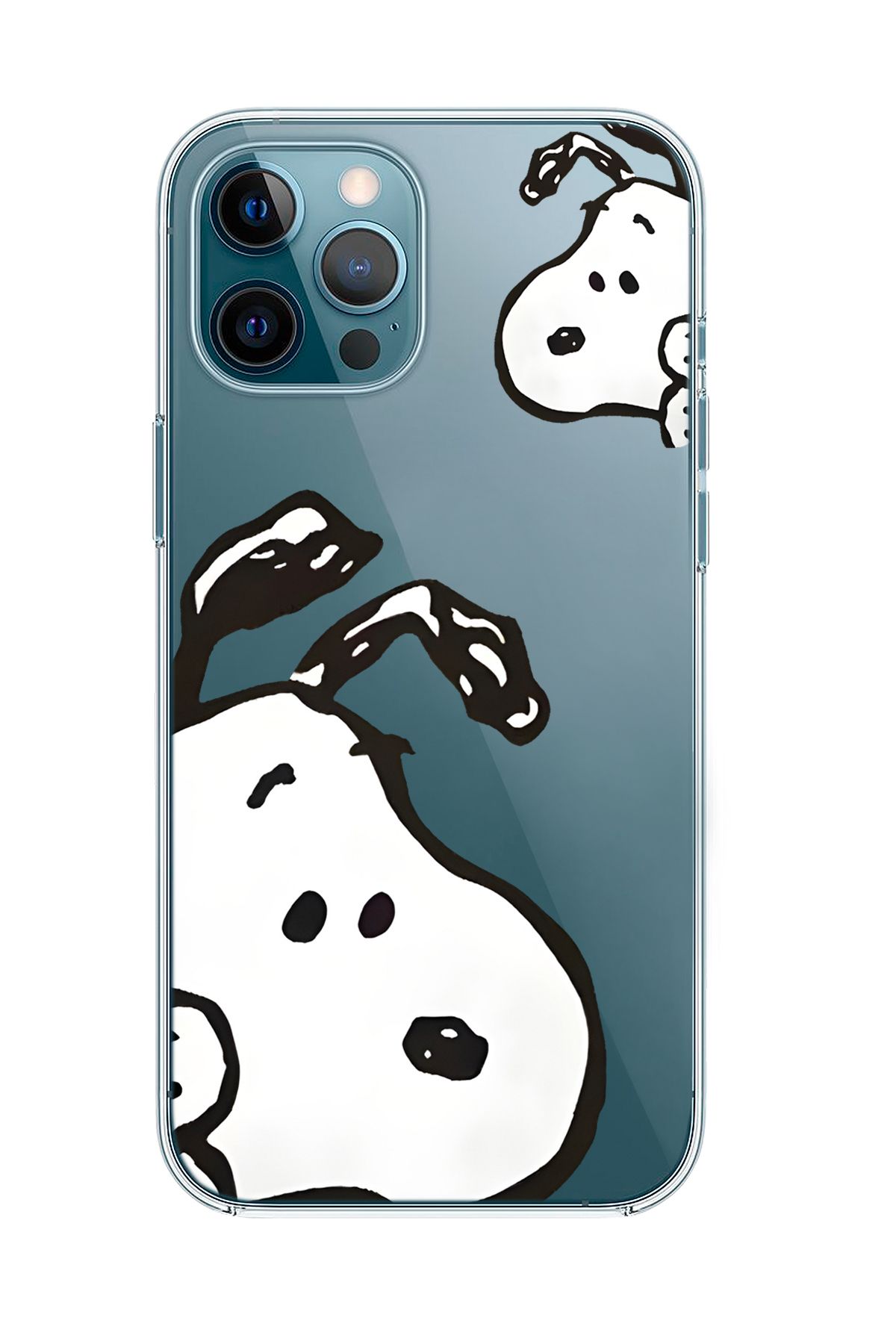 mooodcase iPhone 12 Pro Max Uyumlu Cool Doggo Desenli Şeffaf Silikonlu Telefon Kılıfı