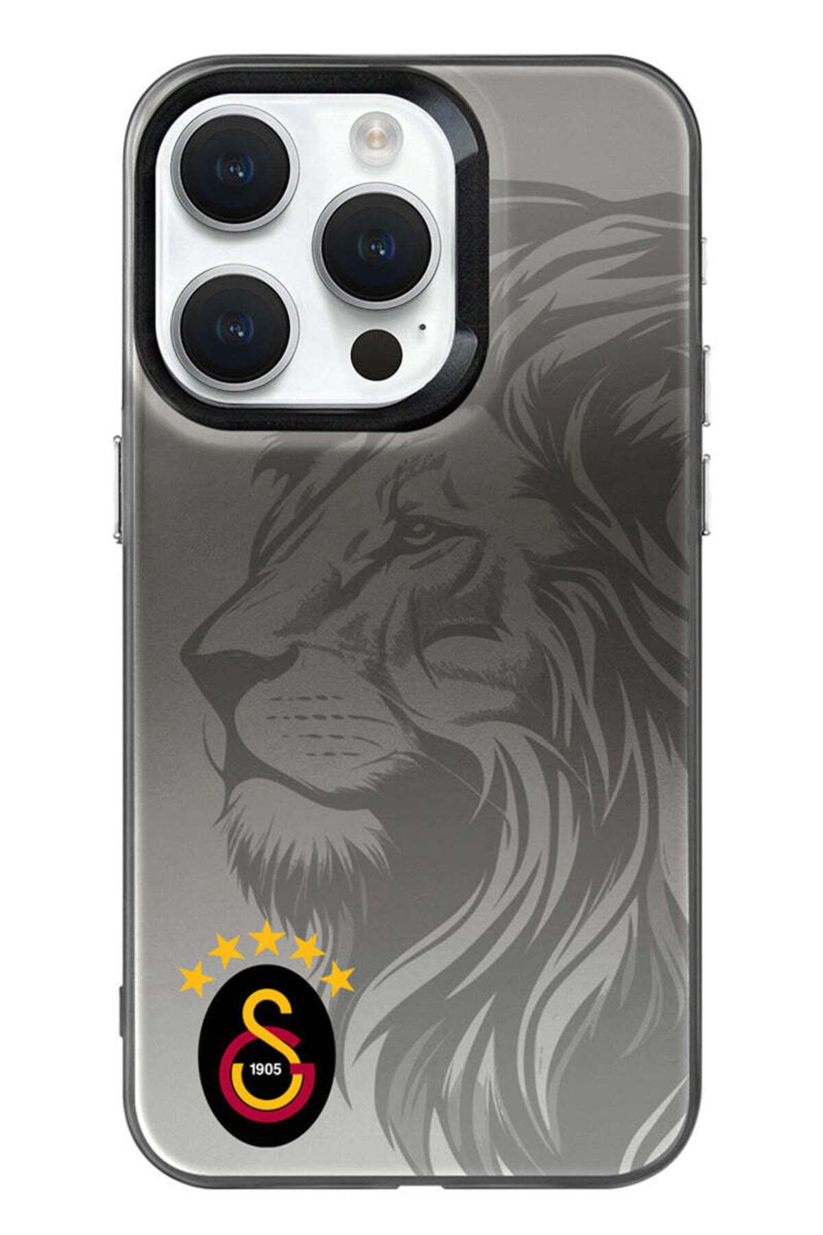 Galatasaray iPhone 15 Pro Uyumlu Galatasaray 5 Yıldız Aslan Premium Lisanslı Telefon Kılıfı
