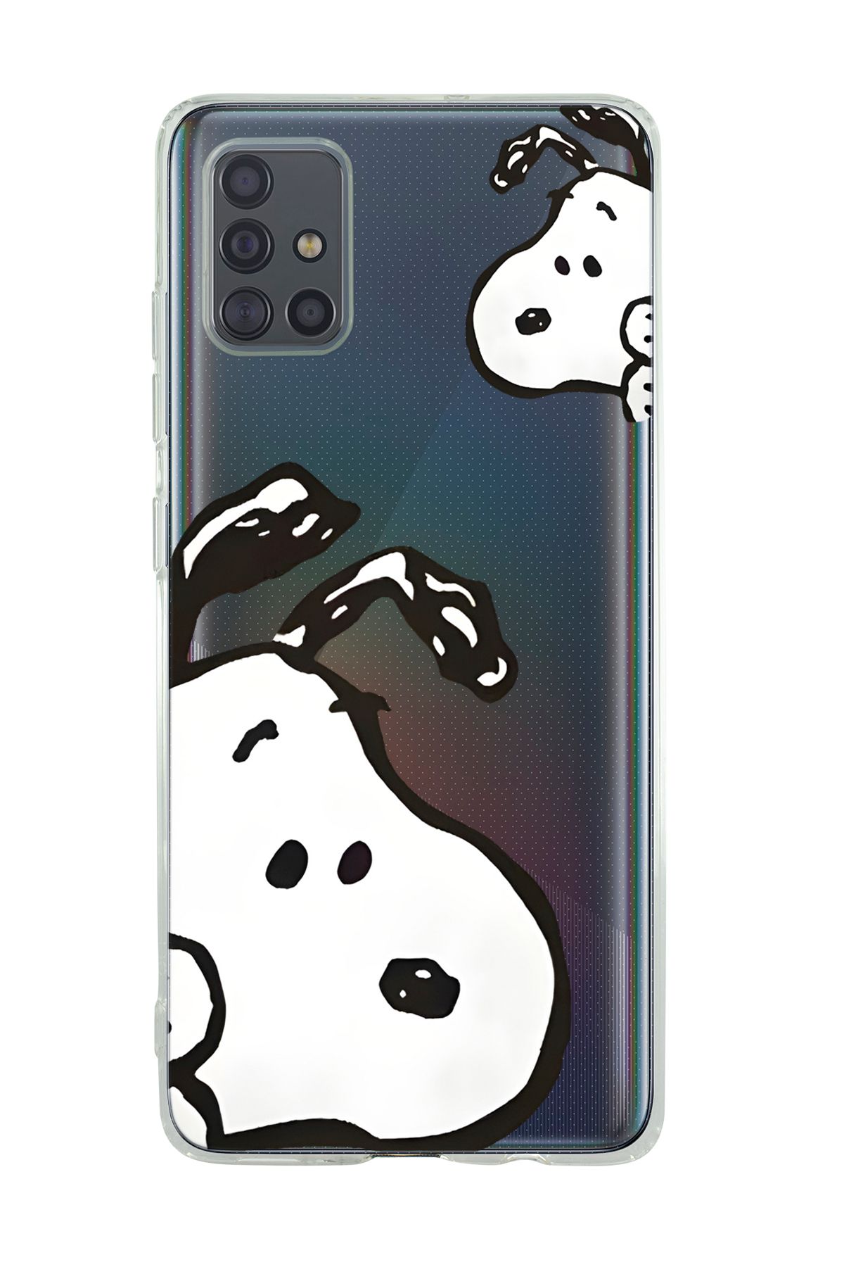 mooodcase Galaxy A71 Uyumlu Cool Doggo Desenli Şeffaf Silikonlu Telefon Kılıfı