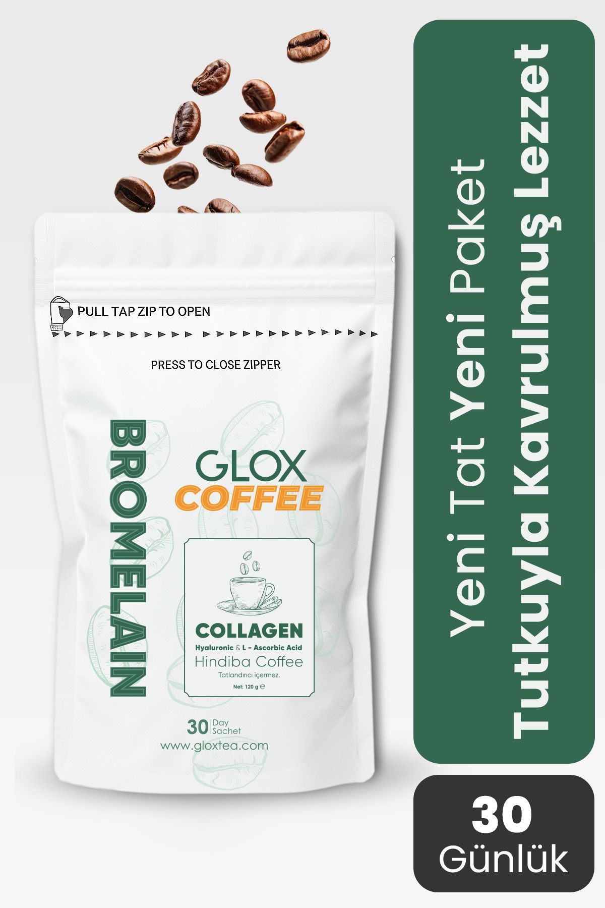 Bromelain, Collagen Ve Hindiba Kahvesi ( 30 Günlük 120g )
