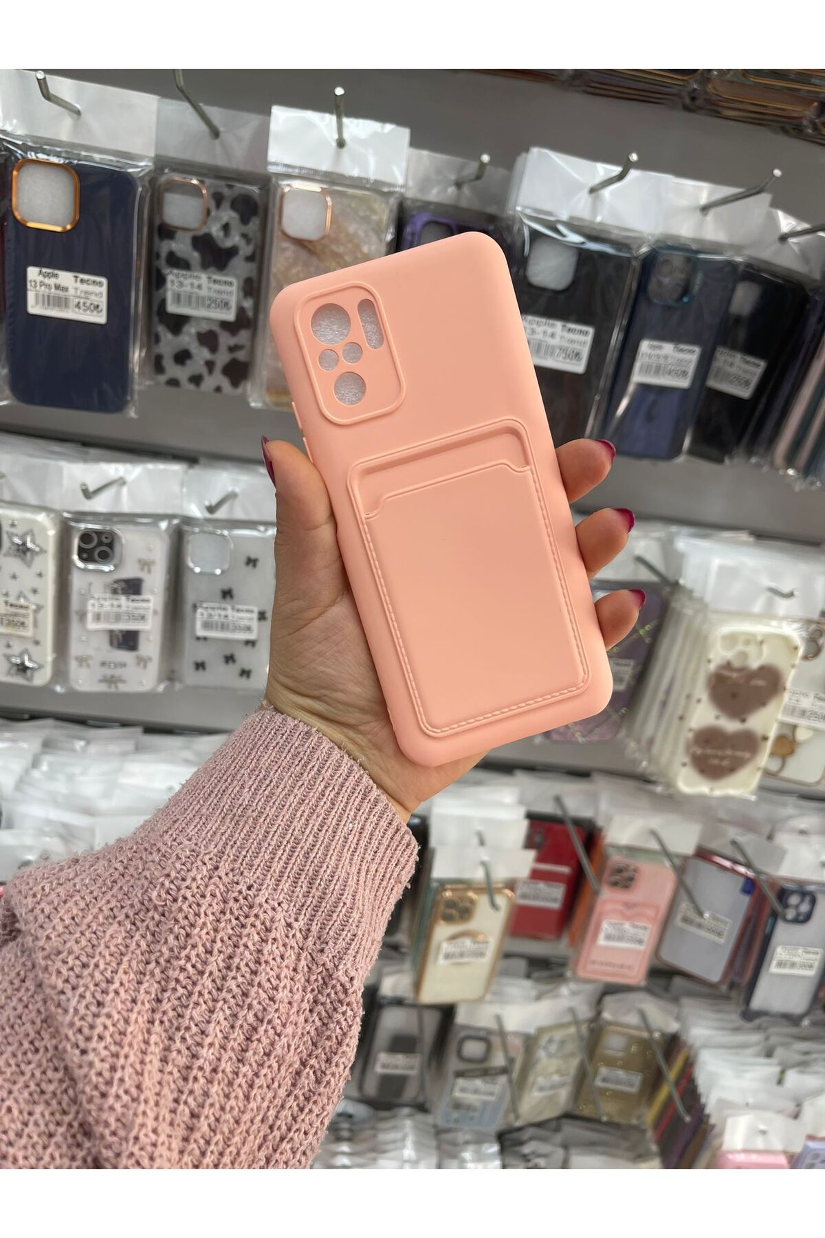 TECNOTREND Xiaomiiiii Redmi Note 10/10s Uyumlu kartlıklı silikon kılıf