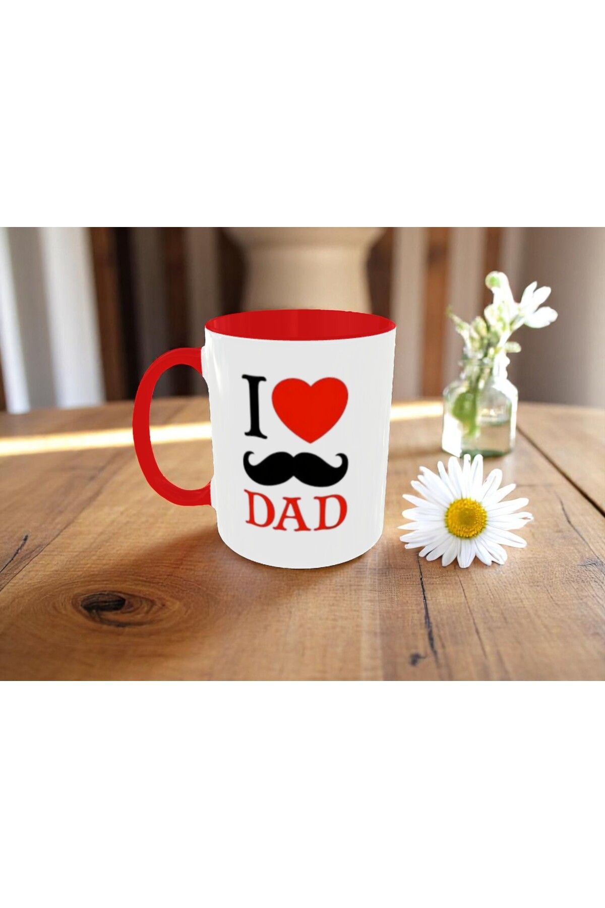 ALPŞAN TİCARET Babalar Günü Hediye Kupa (I LOVE DAD) Babaya Hediye Bardak