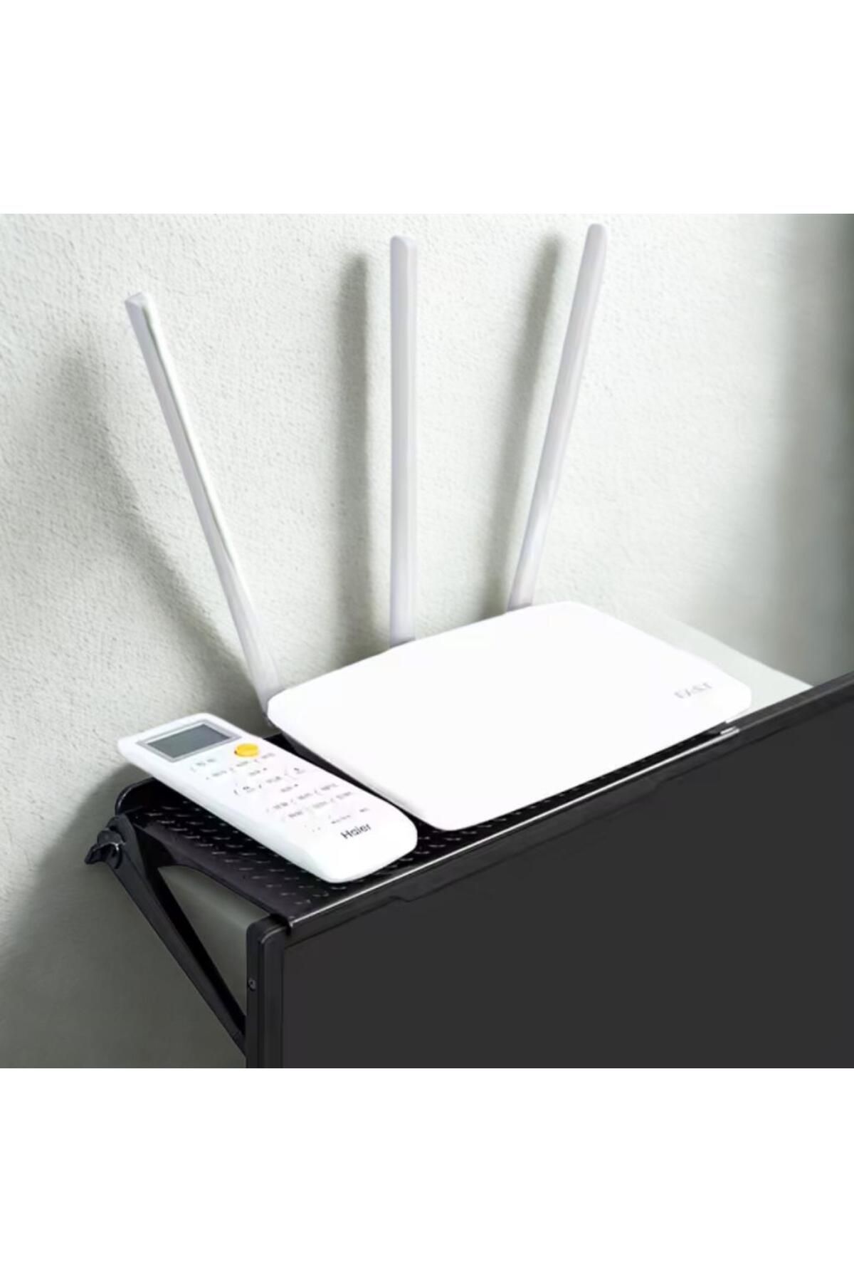 Polham 22x11 CM TV Üstü Kumanda, Modem, TV Kutusu Rafı, Monitör, Notebook Uyumlu Düzenleme Rafı