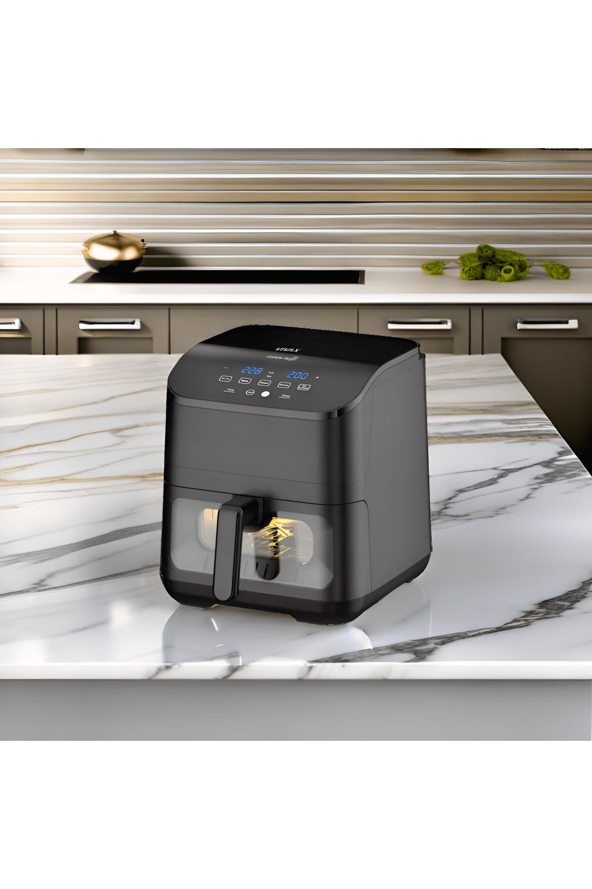 Vivax Oliva-Vivax Dfa-617db Hot Air Fryer, 1500w, 6l, Adjustable Temperature Up To 200°c, Timer, Black 8