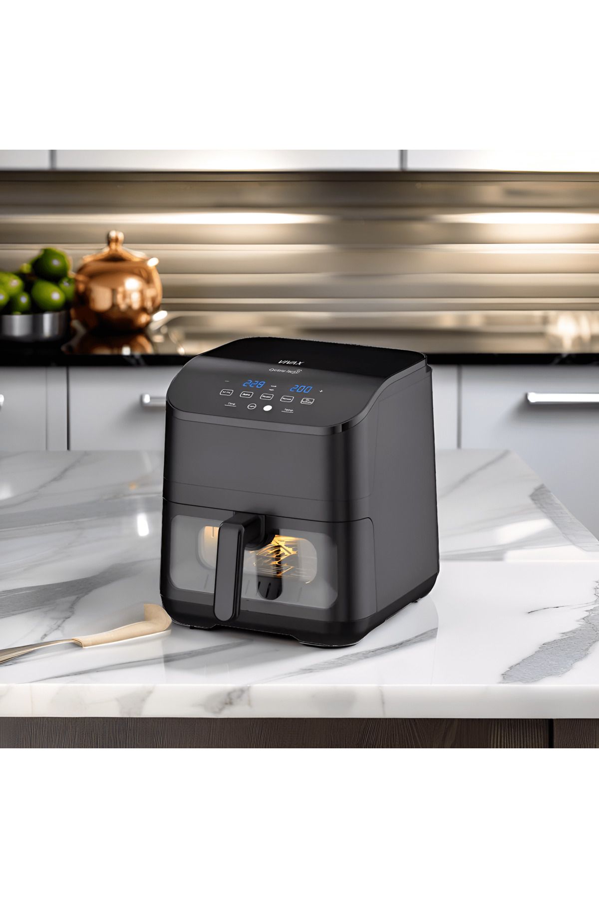 Vivax Oliva-Vivax Dfa-617db Hot Air Fryer, 1500w, 6l, Adjustable Temperature Up To 200°c, Timer, Black 4
