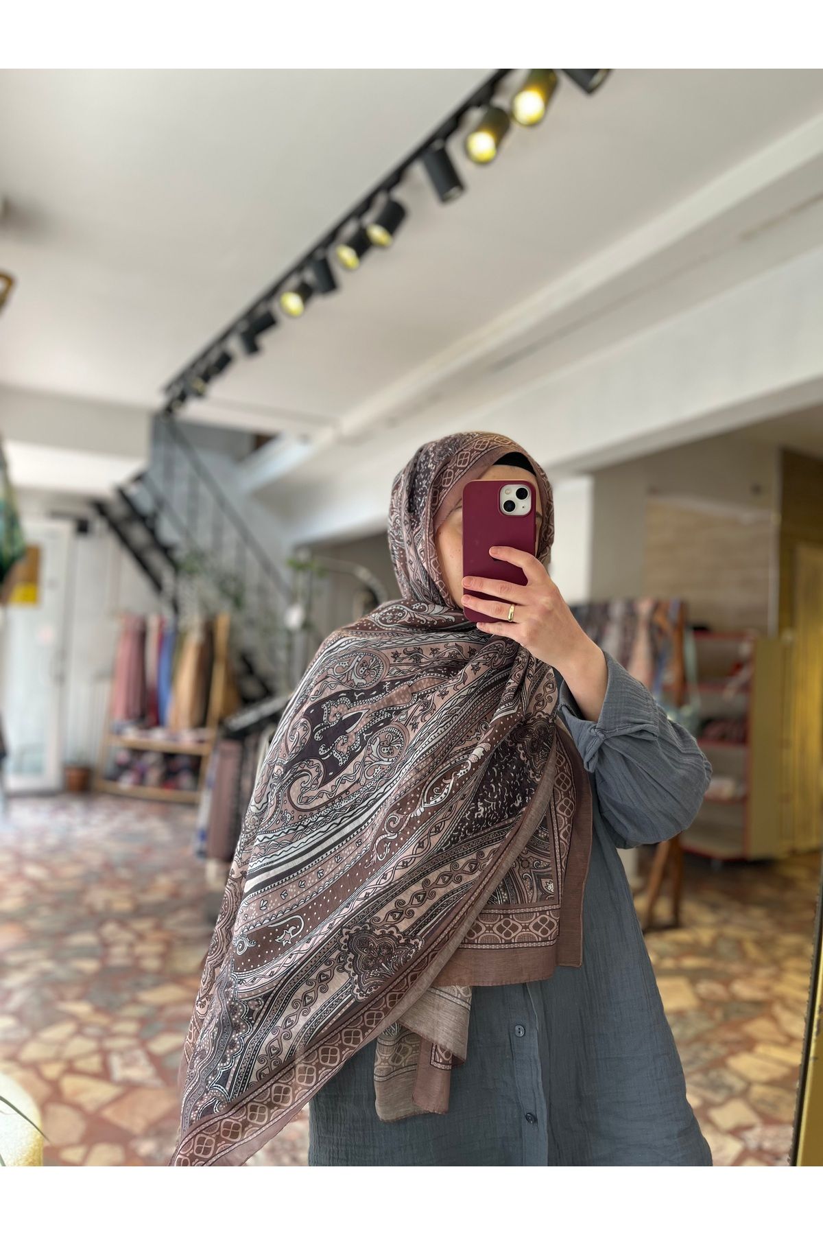 Neva Etnik Desen Şal Soft Kumaş Şal