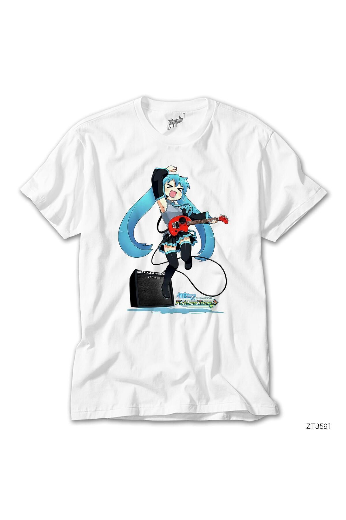 donamod Future Tone Hatsune Miku Beyaz Tişört