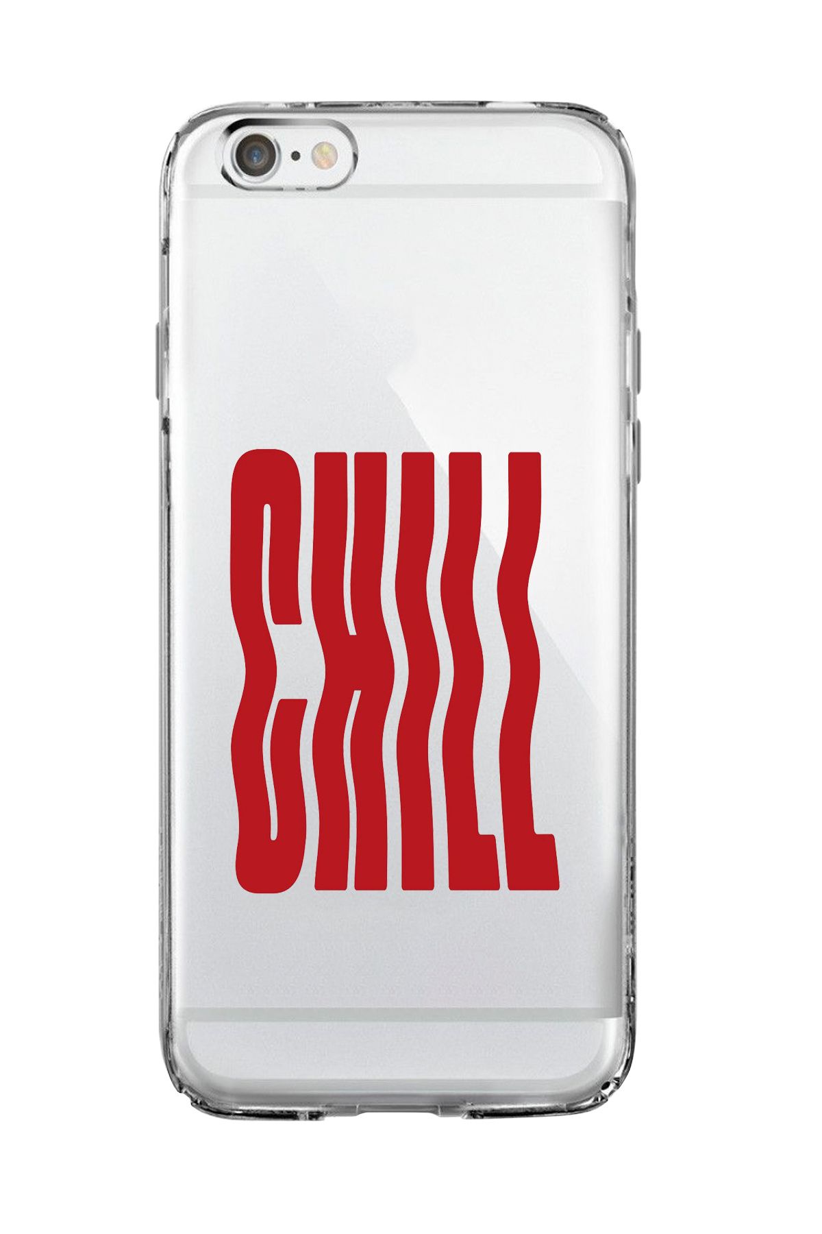 mooodcase iPhone 6 / 6s Uyumlu Chill Desenli Şeffaf Silikonlu Telefon Kılıfı