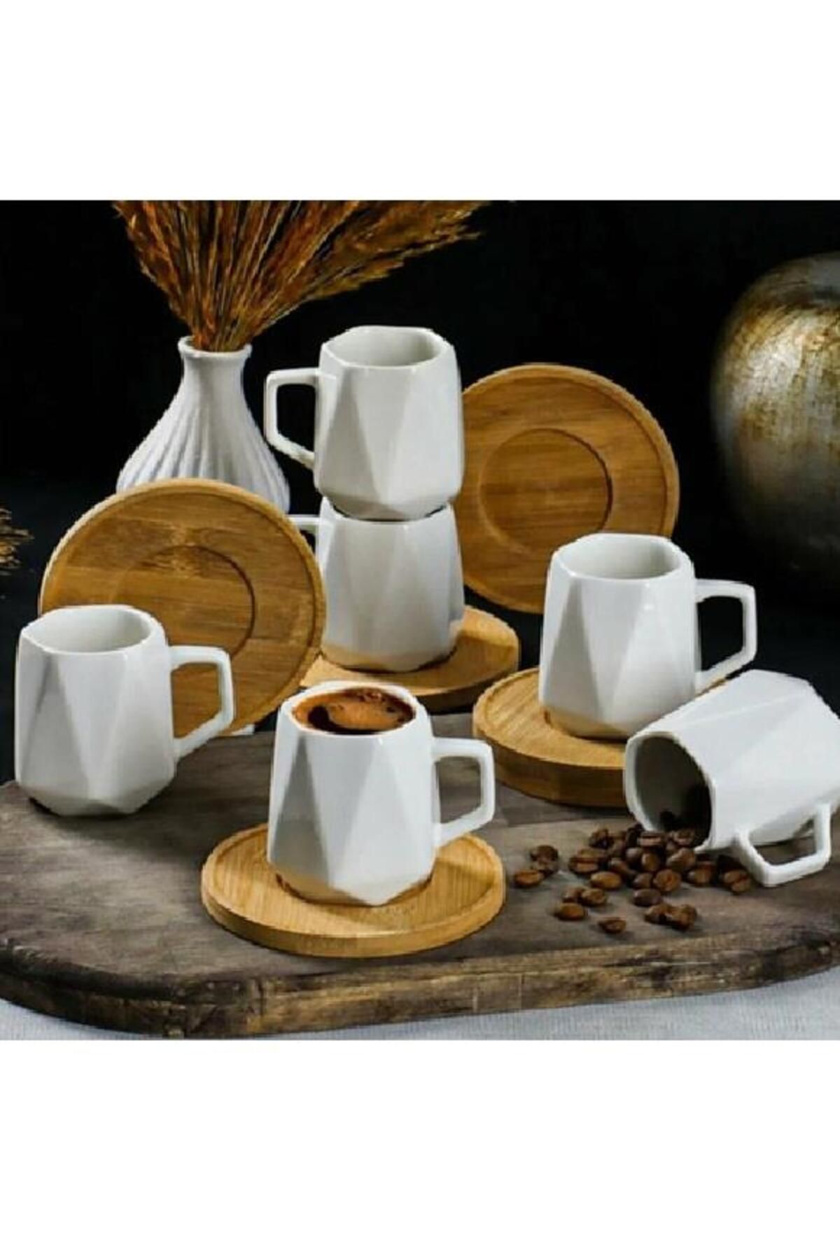Muhtelif Ms Morry Kahve Fincanı Bambu Tabaklı 18326