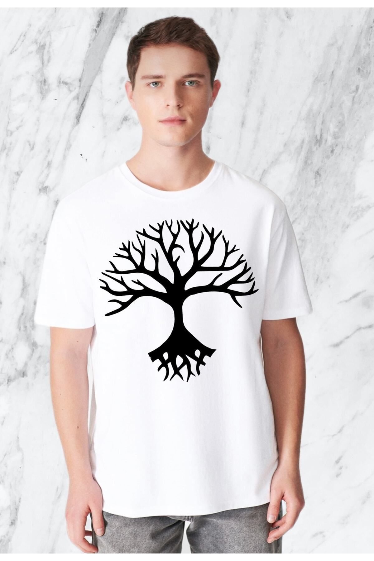 donamod Erkek Ağaç Özel Tasarım Regular Tshirt