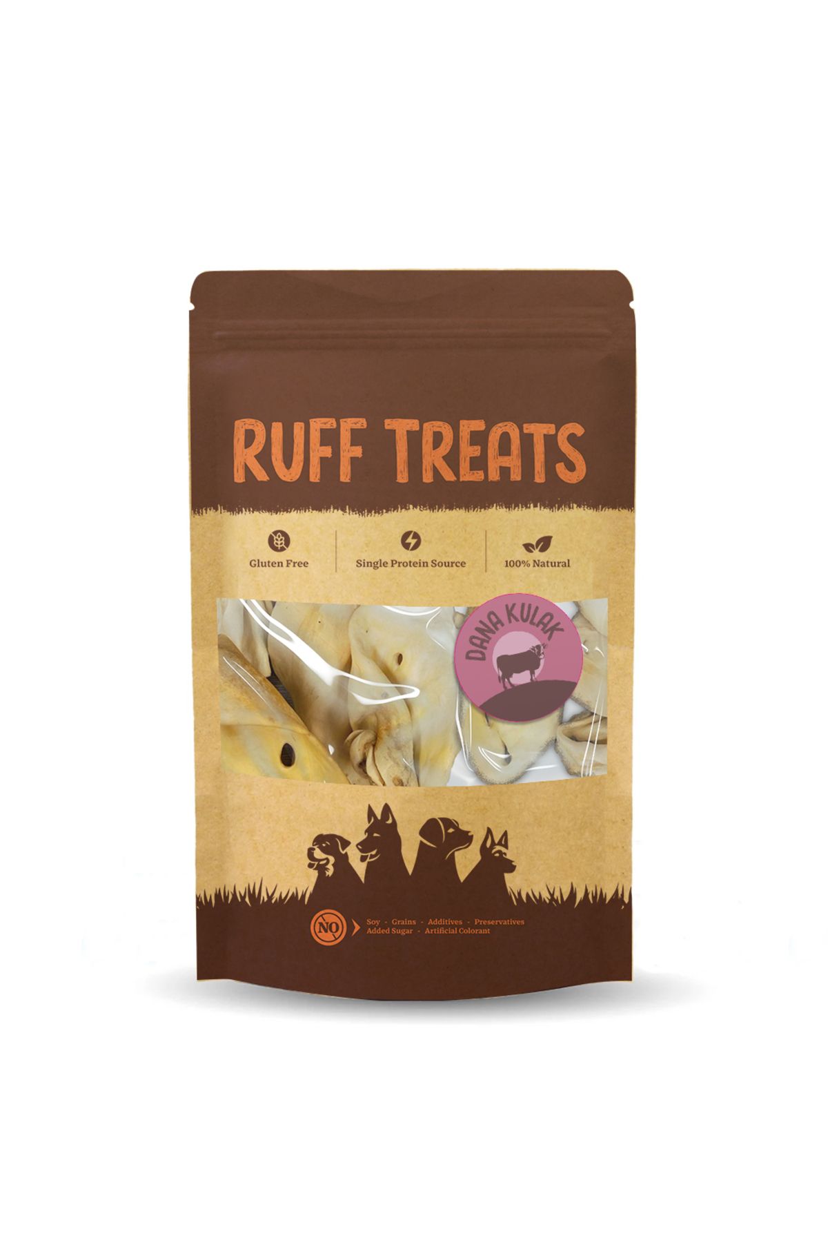 Ruff Treats Kurutulmuş Ödül Maması Dana Kulak 100gr.