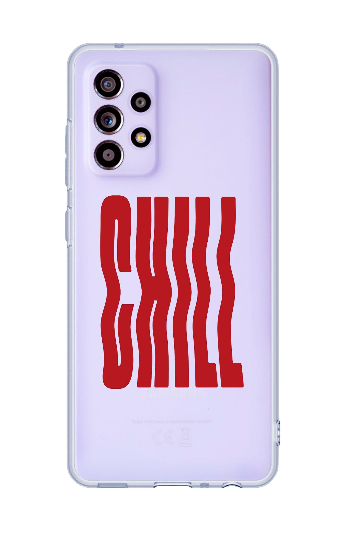 mooodcase Galaxy A73 Uyumlu Chill Desenli Şeffaf Silikonlu Telefon Kılıfı