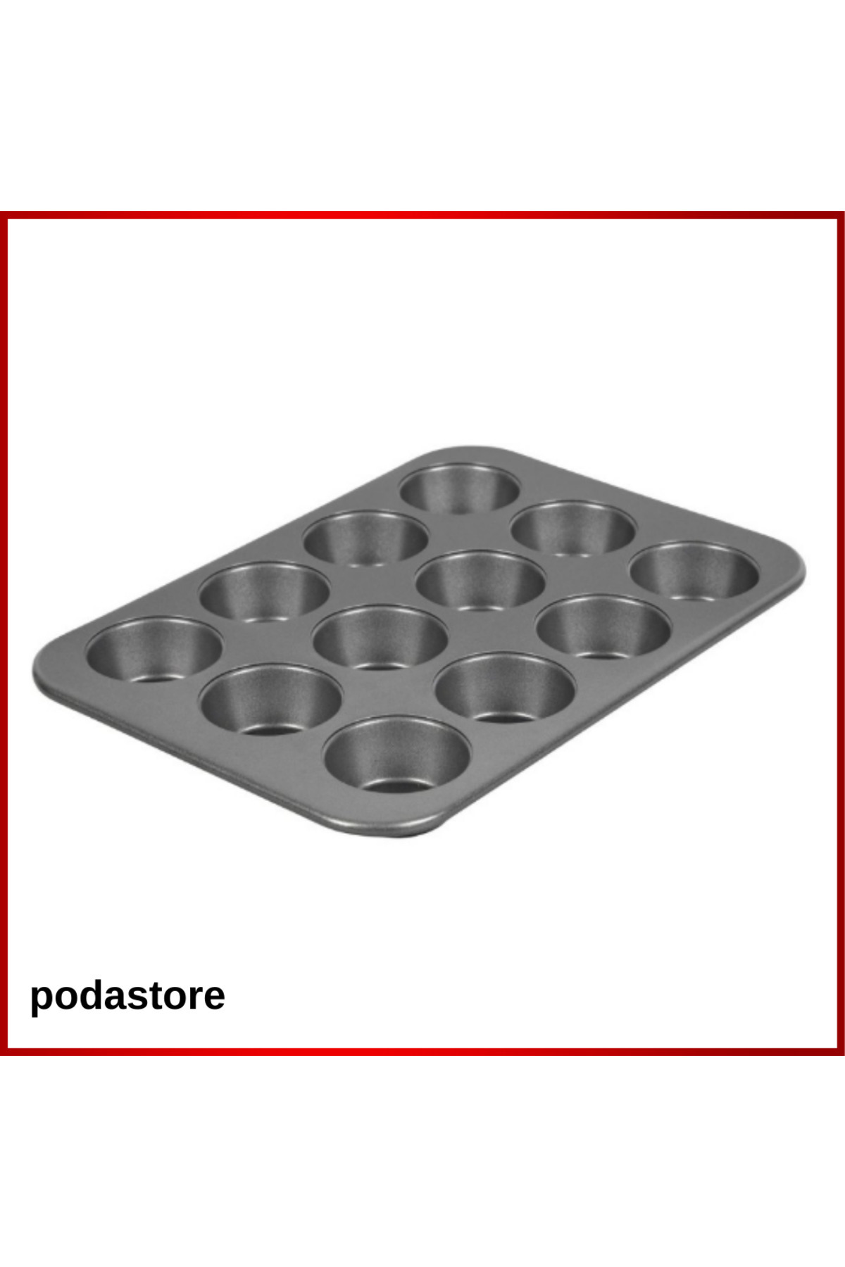 podastore-12-Cavity Muffin Mold Durable for Bakery – Practical and Non-Stick Use 3