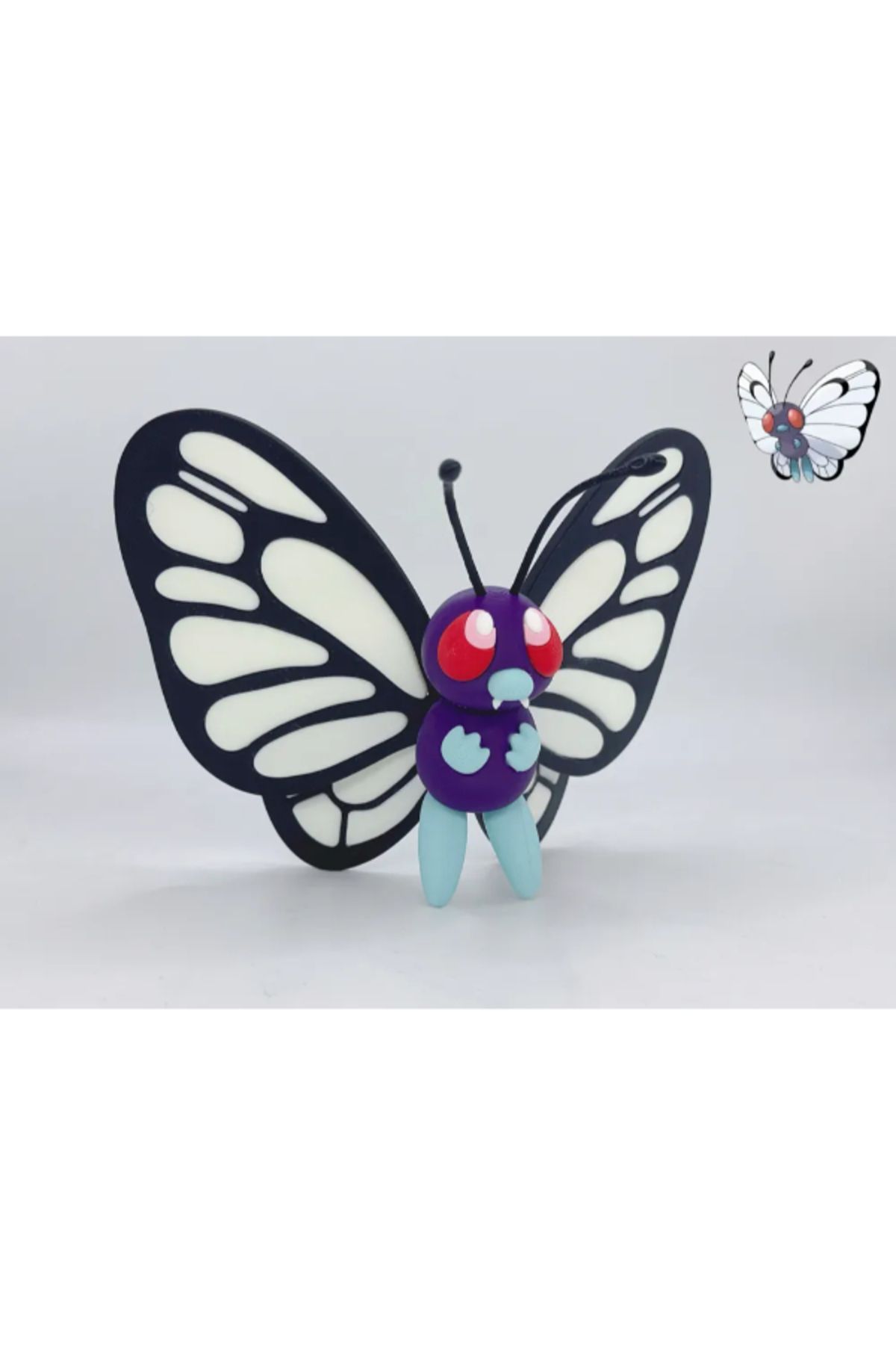 3d model s Pokémon Butterfree 3D Baskı Renk Ayrımlı Montajlı Figür