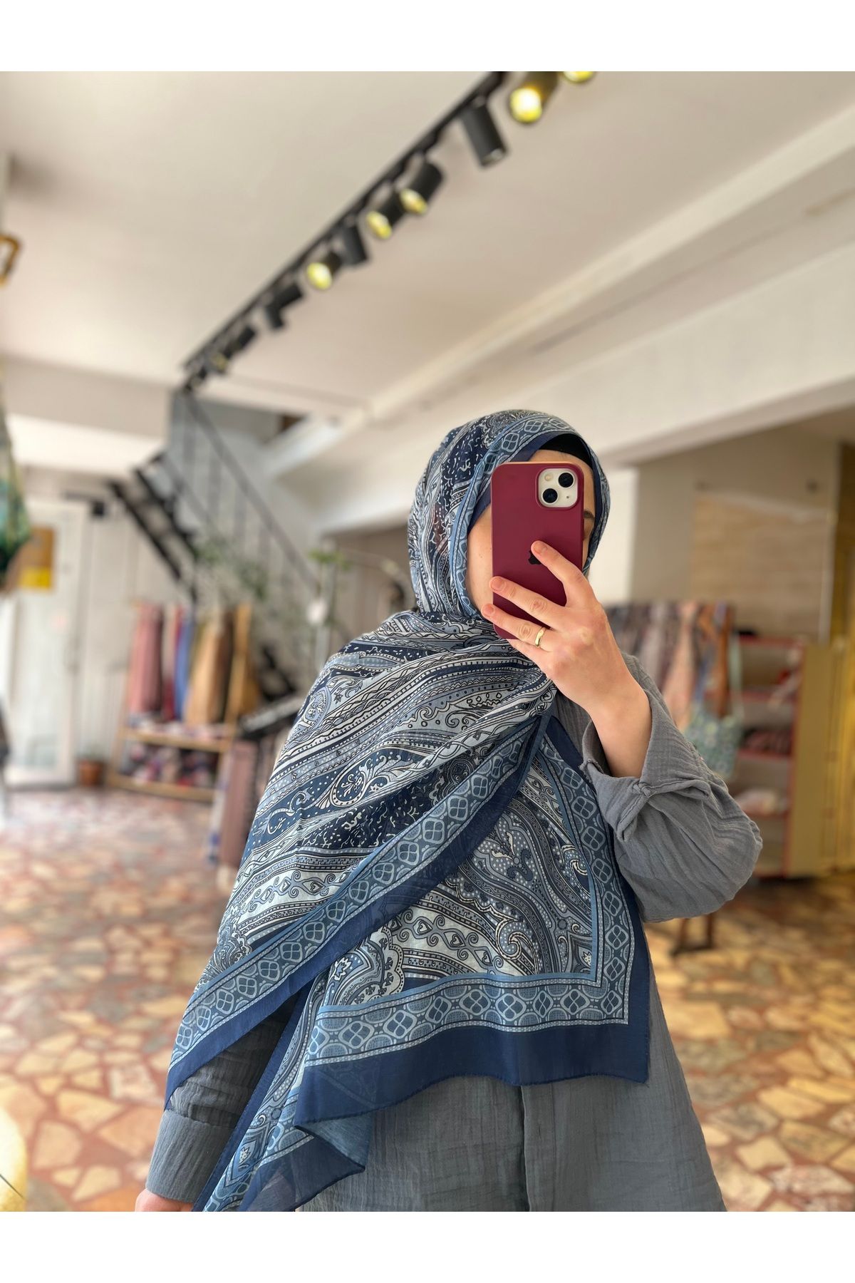 Neva Etnik Desen Şal Soft Kumaş Şal