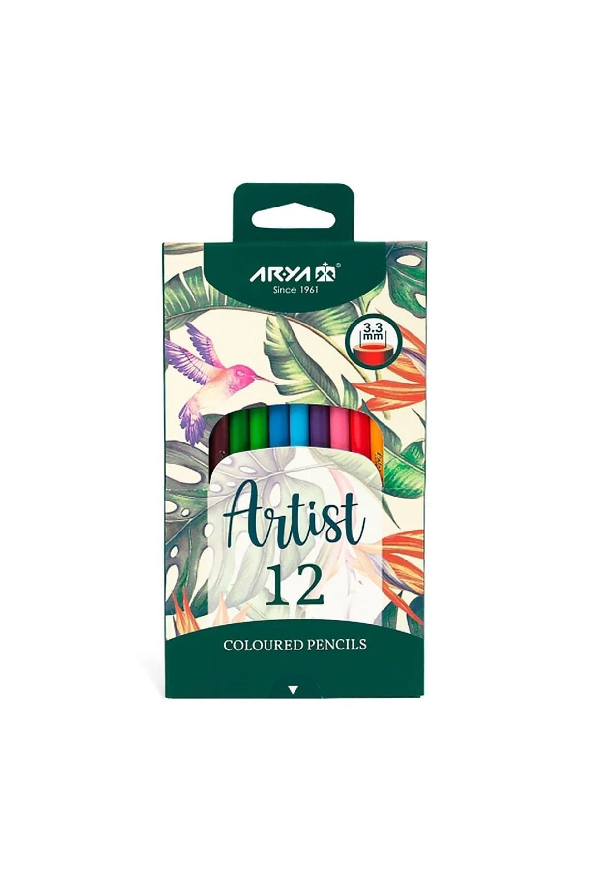 Arya Artist Profesyonel Kuru Boya Kalem Seti 12li