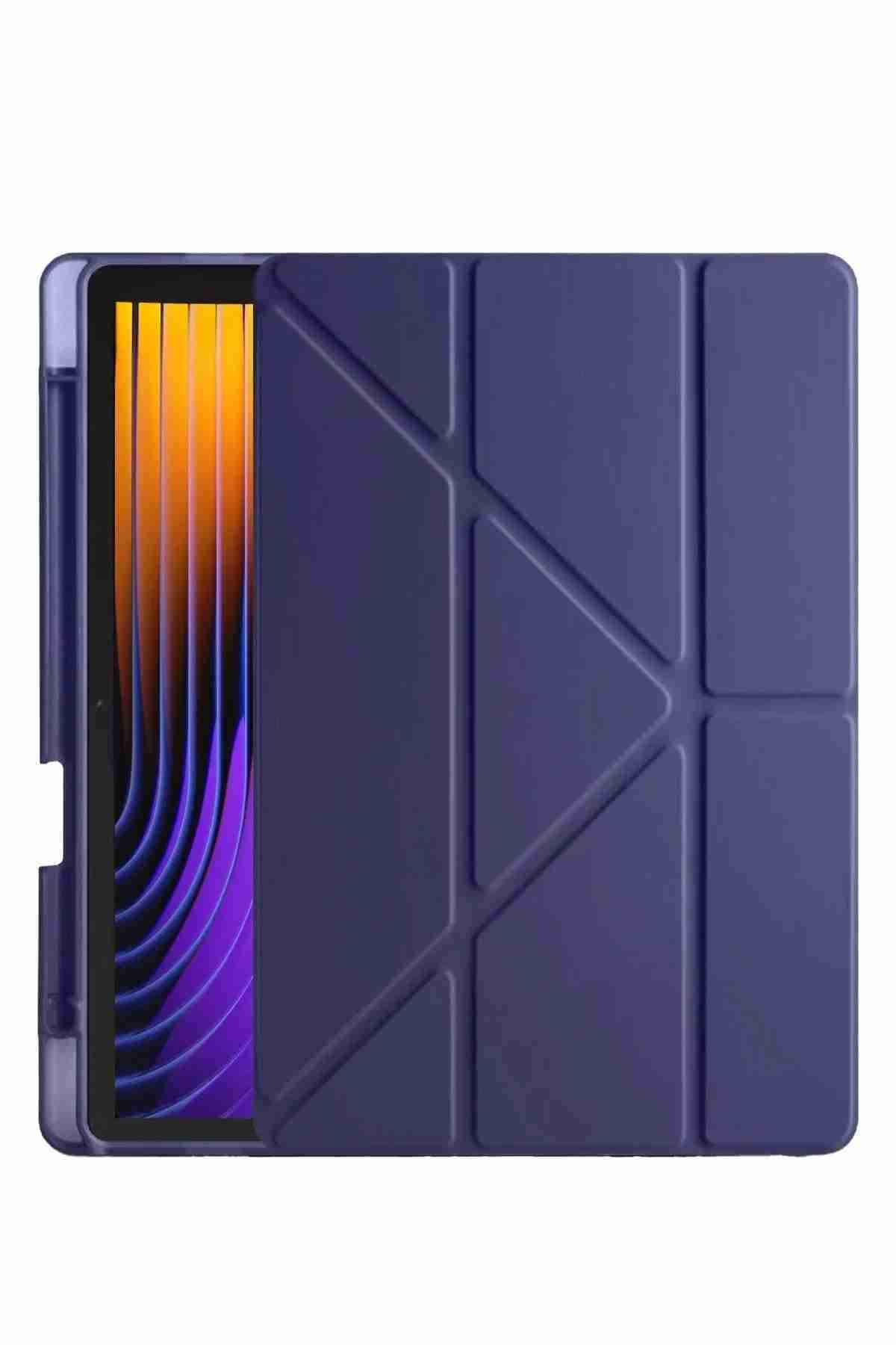 Fuchsia Pad 7 Pro / Pad 7 Uyumlu Kalem Bölmeli Fuchsia Trifolding Akıllı Tablet Kılıfı